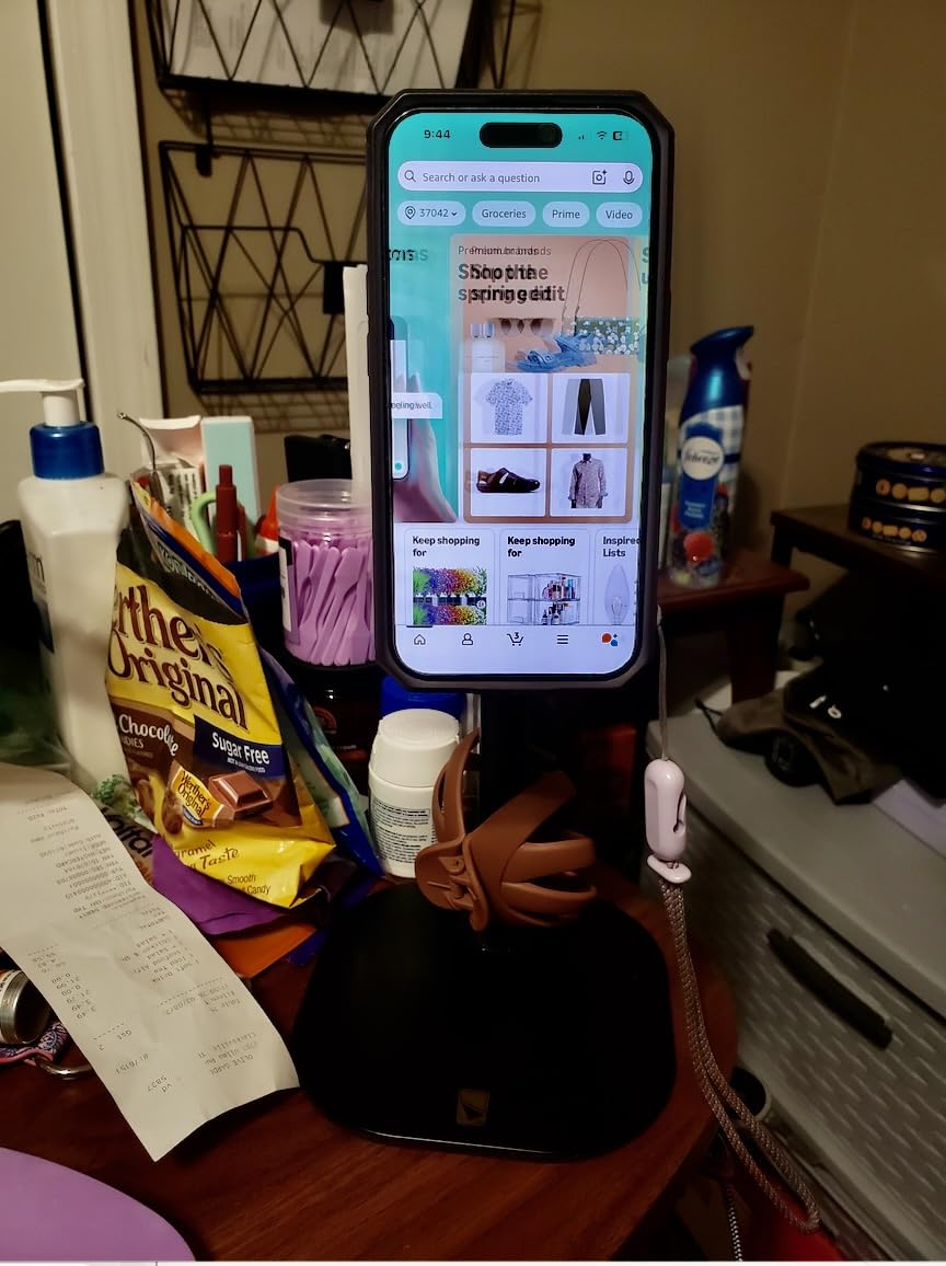 COOPER MagStand, Adjustable Magnetic iPhone Stand for Desk & Phone Holder for Video Recording, Compatible with MagSafe customer photo 1