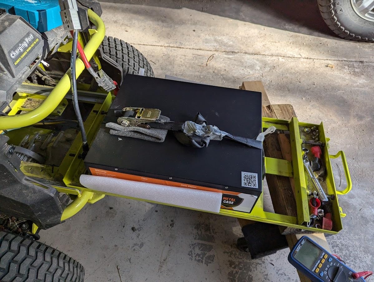 ECO-WORTHY 48V 200Ah (4Pack 48V 50AH) LiFePO4 Solar Batteries, Metal Case Lithium Battery, Built-in BMS, for Solar Off Grid System, Golf Cart, Lawn Mower, RV, Trolling Motor customer photo 1