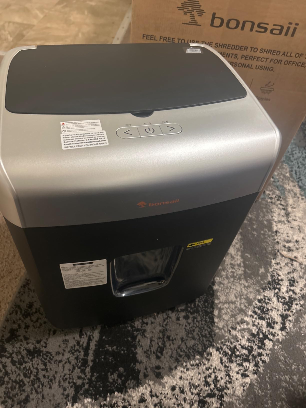 Bonsaii Paper Shredder for Office, 120-Sheet Autofeed Heavy Duty Shredder for Home Office Use, 30 Minutes, Micro Cut, P-4 High Security Level customer photo 2