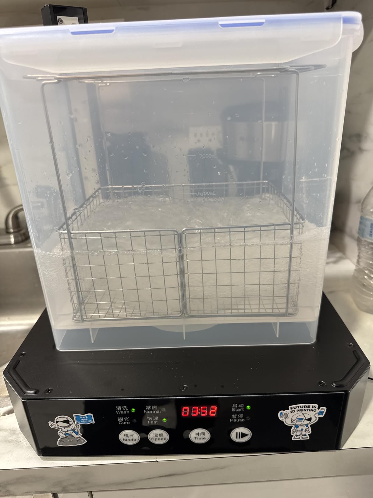 Creality Wash and Cure Station UW-03 2 in 1 Machine Resin 3D Printer Upgraded 405nm UV Curing Rotary Box Bucket customer photo 2