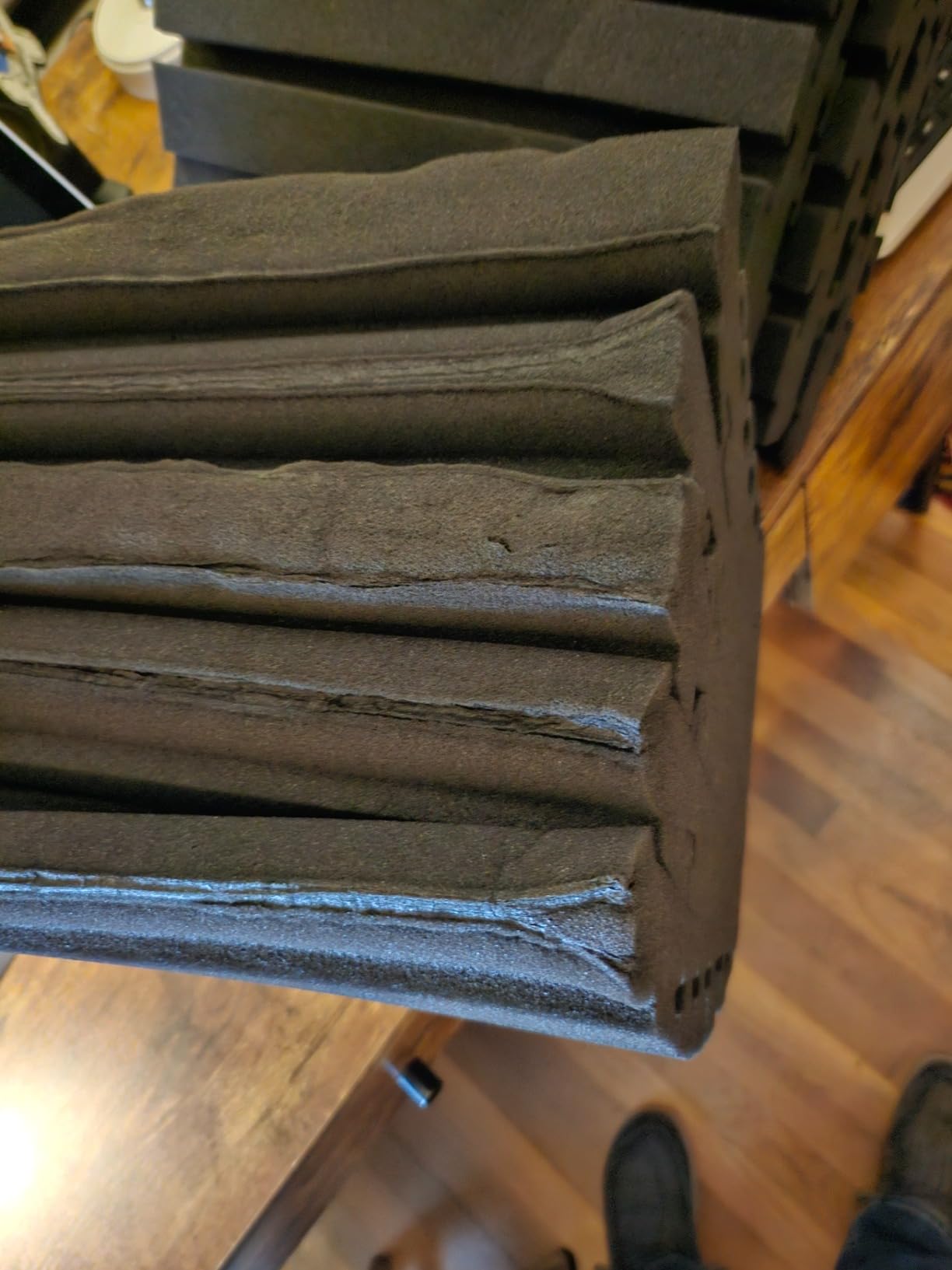 4 Pack Curved Bass Traps Corner Acoustic Foam, Large Size 16.5