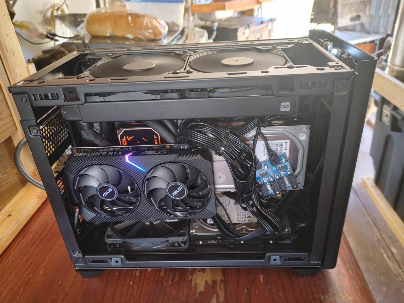 NR200P V2 Mini-ITX PC Case Ready, SFX Fit PSU Ready to Install, 280mm AIO Support, 357mm Vertical GPU Mount, Designed Ready Nvidia RTX 5090 | AMD RX 9070 XT, Tempered Glass, DIY customer photo 2