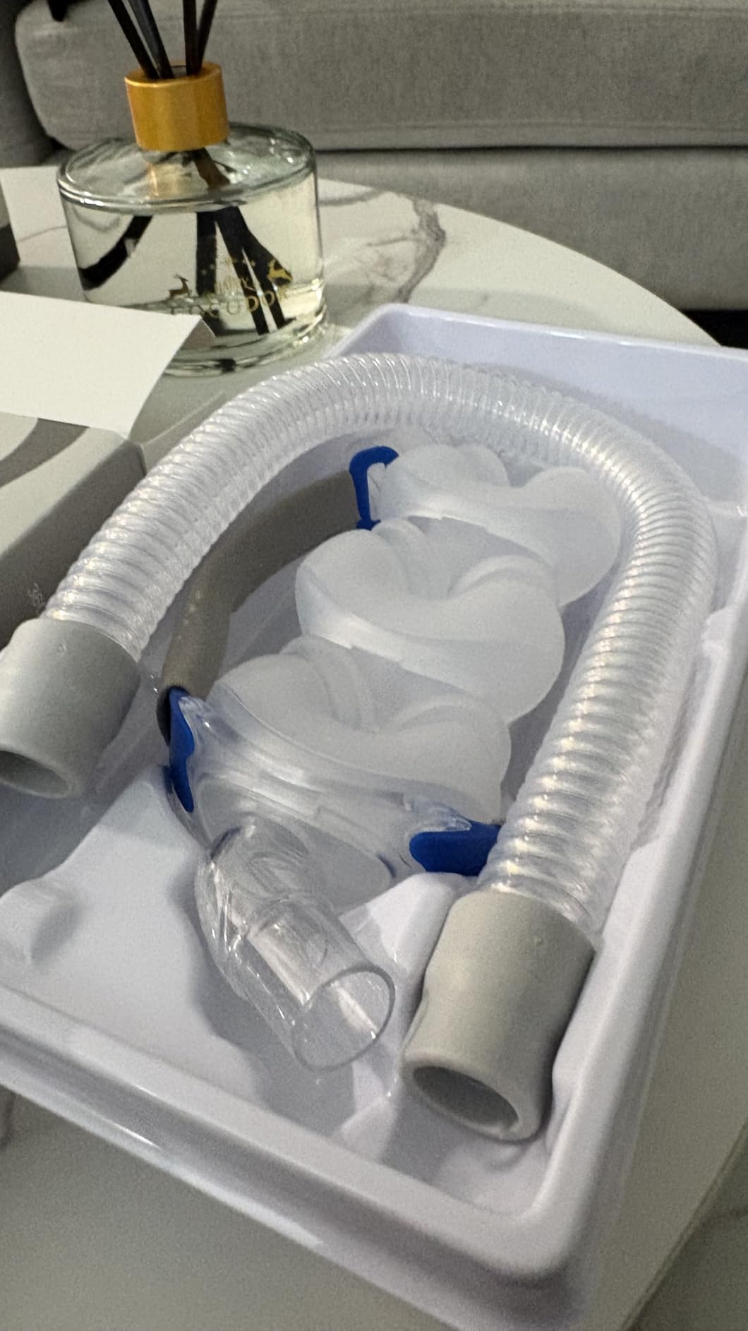 CPAP Masks - Nasal Pillow Mask, CPAP Nose Mask with Headgear, Reusable Sleep Apnea Mask, Includes Small, Medium, Large Cushions customer photo 2