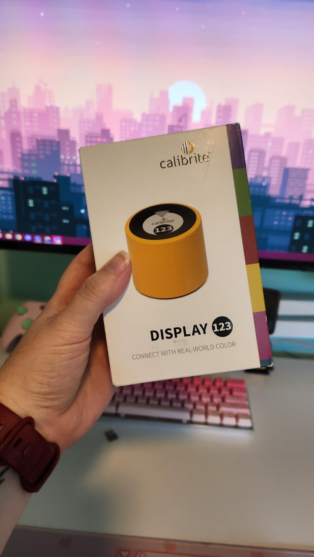 Calibrite Display 123 Monitor Calibration Colorimeter for Photo Editing and Color Accurate Viewing, Easy 1 2 3 Software Workflow, USB C Connection, and Before and After Check, Supports 2 Displays customer photo 1