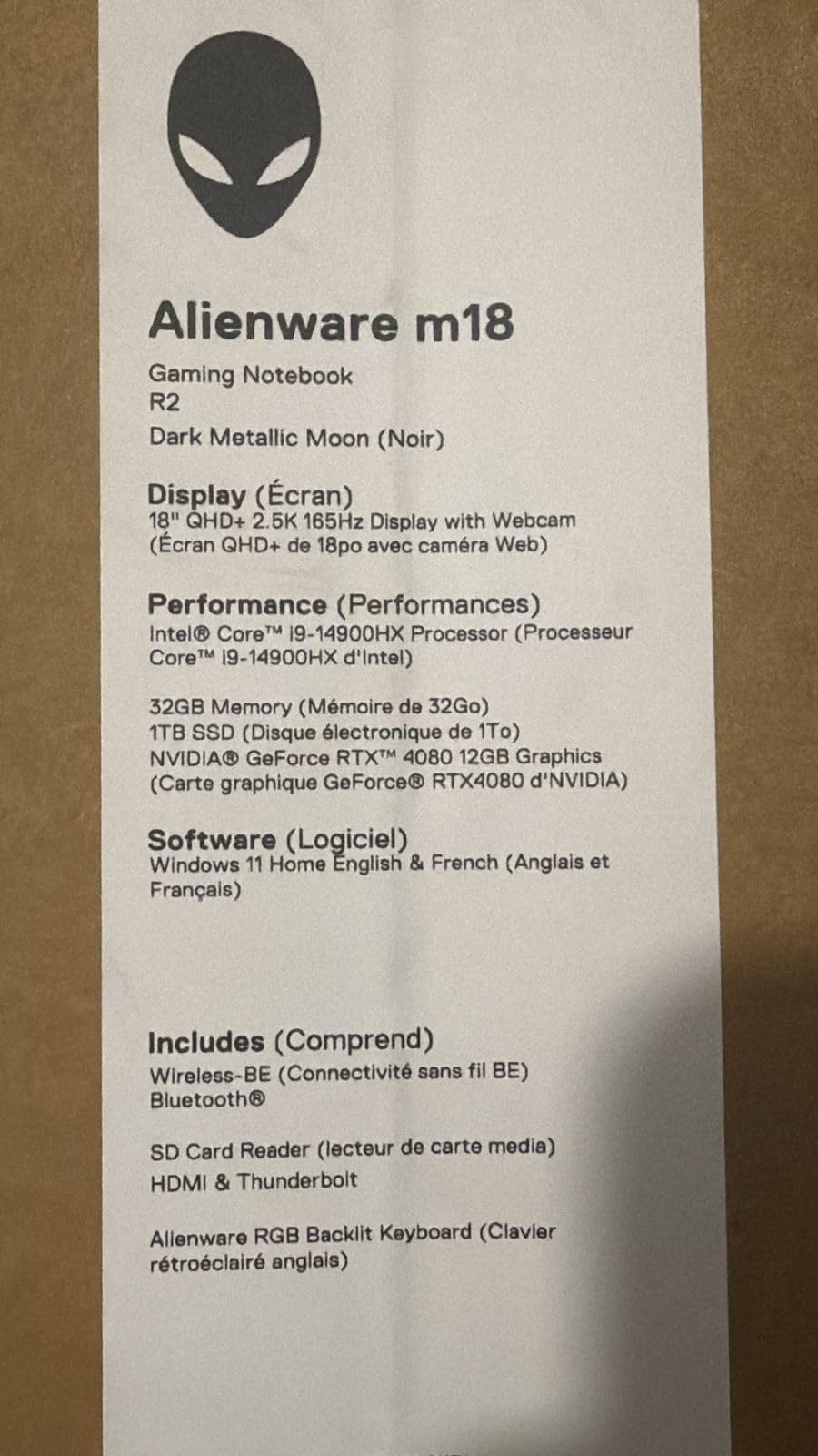 Alienware M18 R2 Gaming Laptop, 18