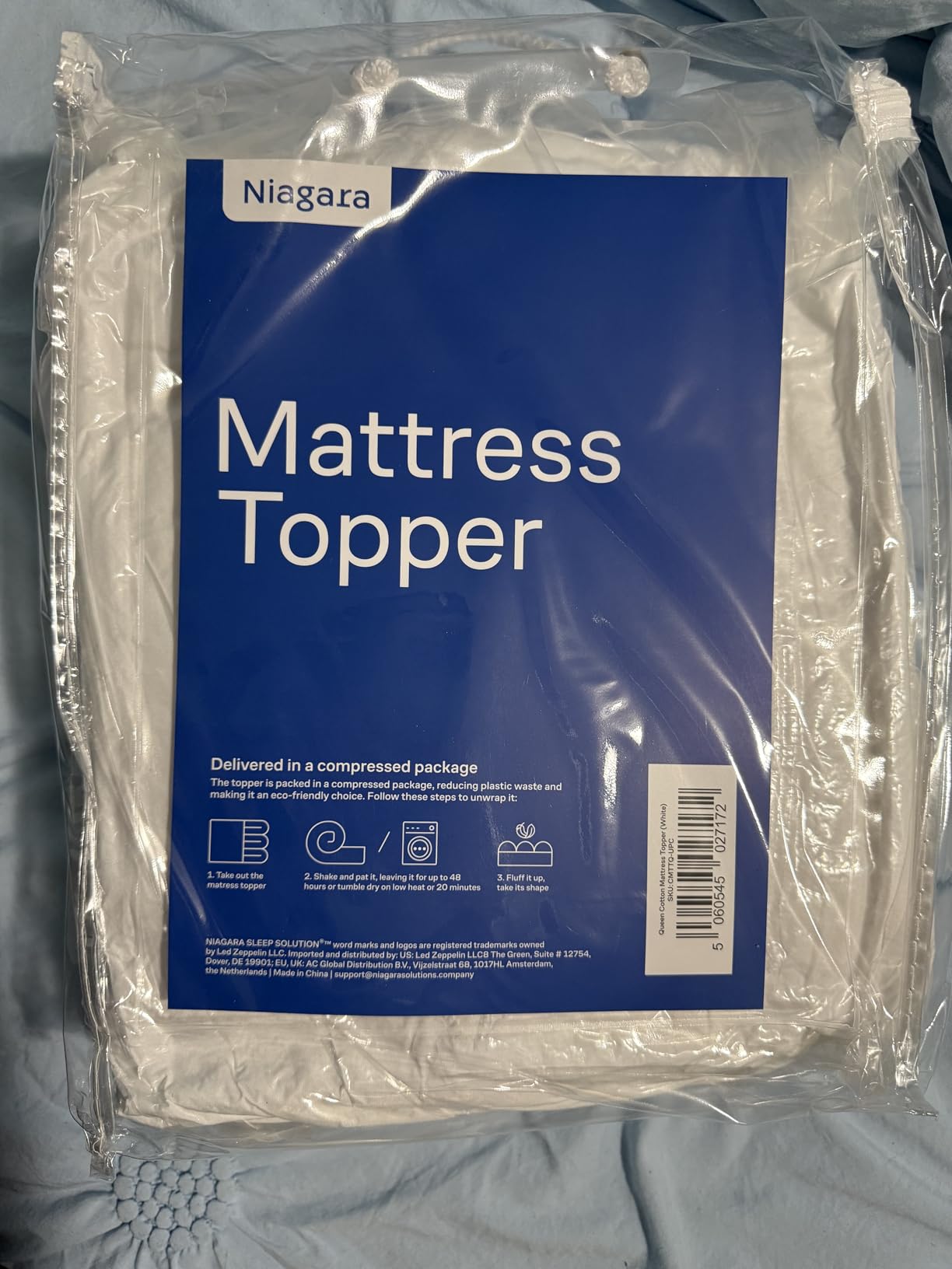 Cloud-Like Queen Mattress Topper - 100% Cotton Top Mattress Pad for Back Pain Relief - Breathable & Naturally Cooling for Hot Sleepers customer photo 2