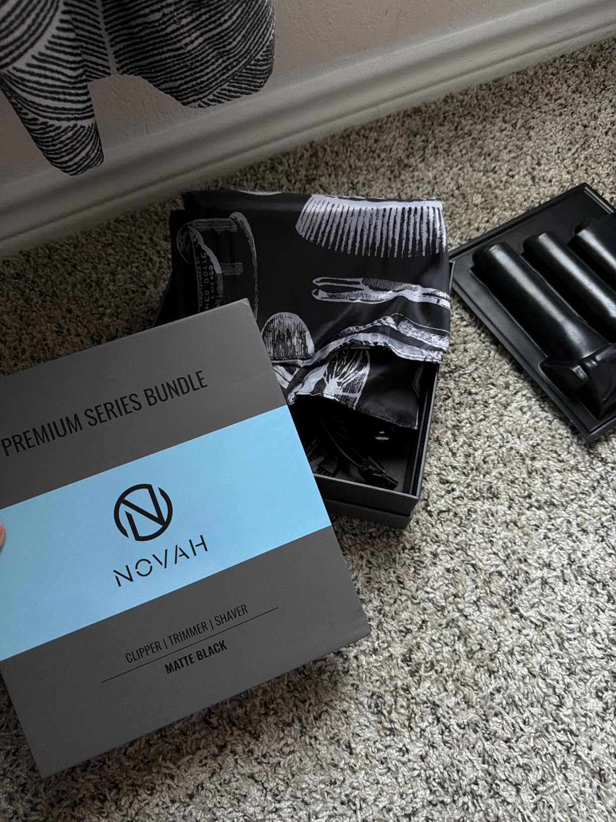 Novah Professional Barber Clippers and Trimmer Set - Foil Shaver Professional Hair Clippers for Men, Mens Cordless Hair Clipper for Barbers Haircut Kit, Fade customer photo 2
