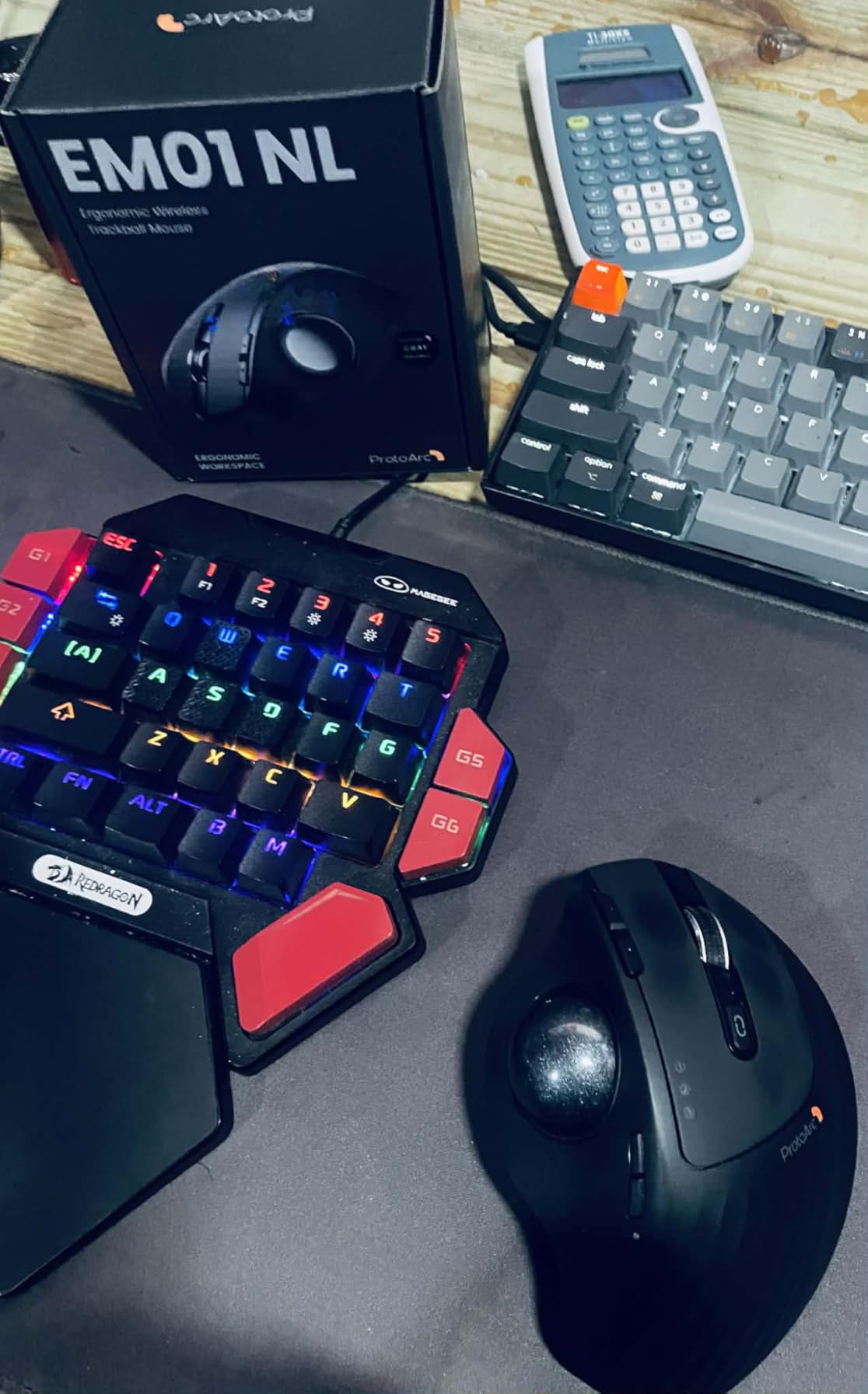 ProtoArc Wireless Trackball Mouse, EM01 NL Ergonomic Bluetooth Rollerball Thumb Rechargeable Computer Laptop Mouse, Adjustable Angle & 3 Device Connection for PC, Mac, Windows-Gray Ball customer photo 2