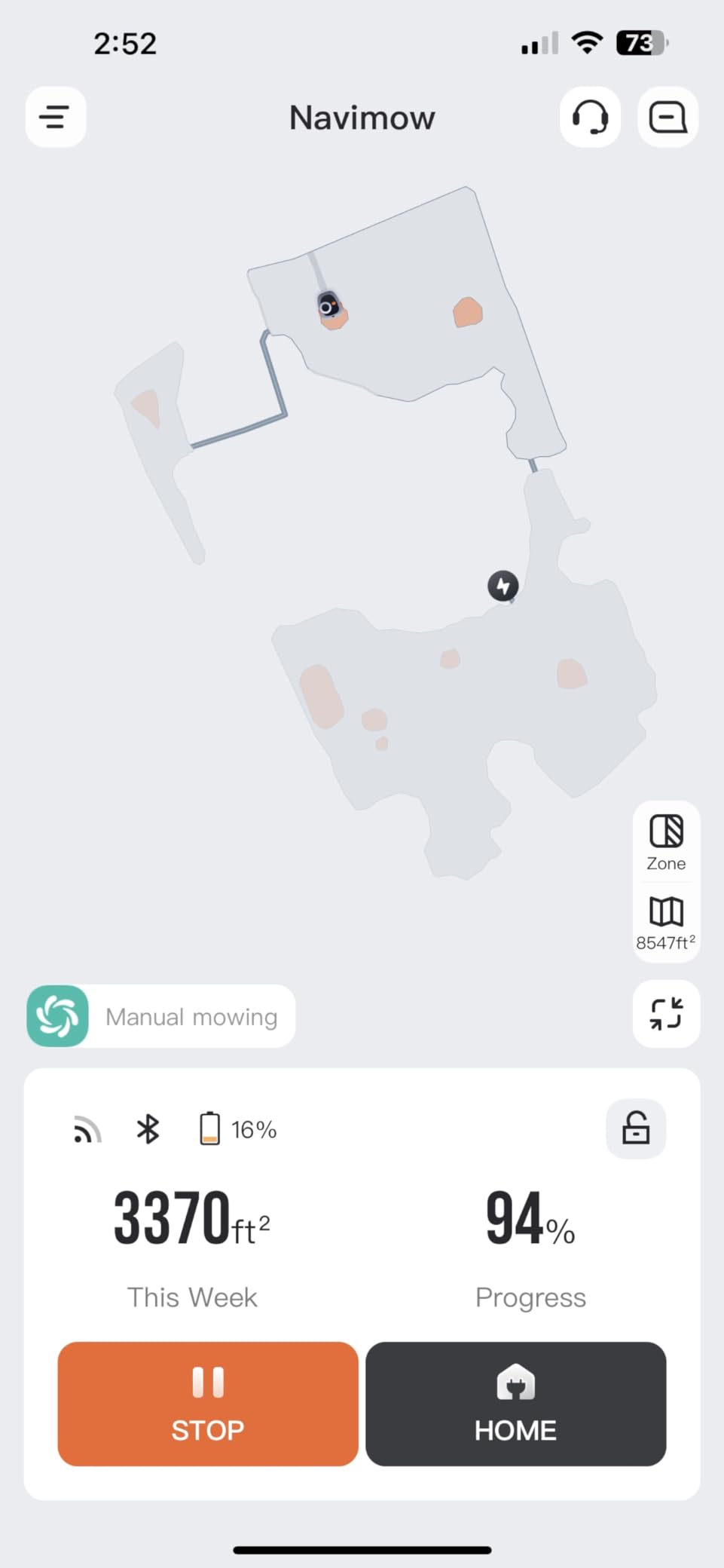 Segway Navimow i110N Robot Lawn Mower Perimeter Wire Free 1/4 Acre RTK+Vision Robotic Lawnmower, AI-Assisted Mapping, Virtual Boundary, APP Control, 58dB(A) Quiet, Multi-Zone Management customer photo 2