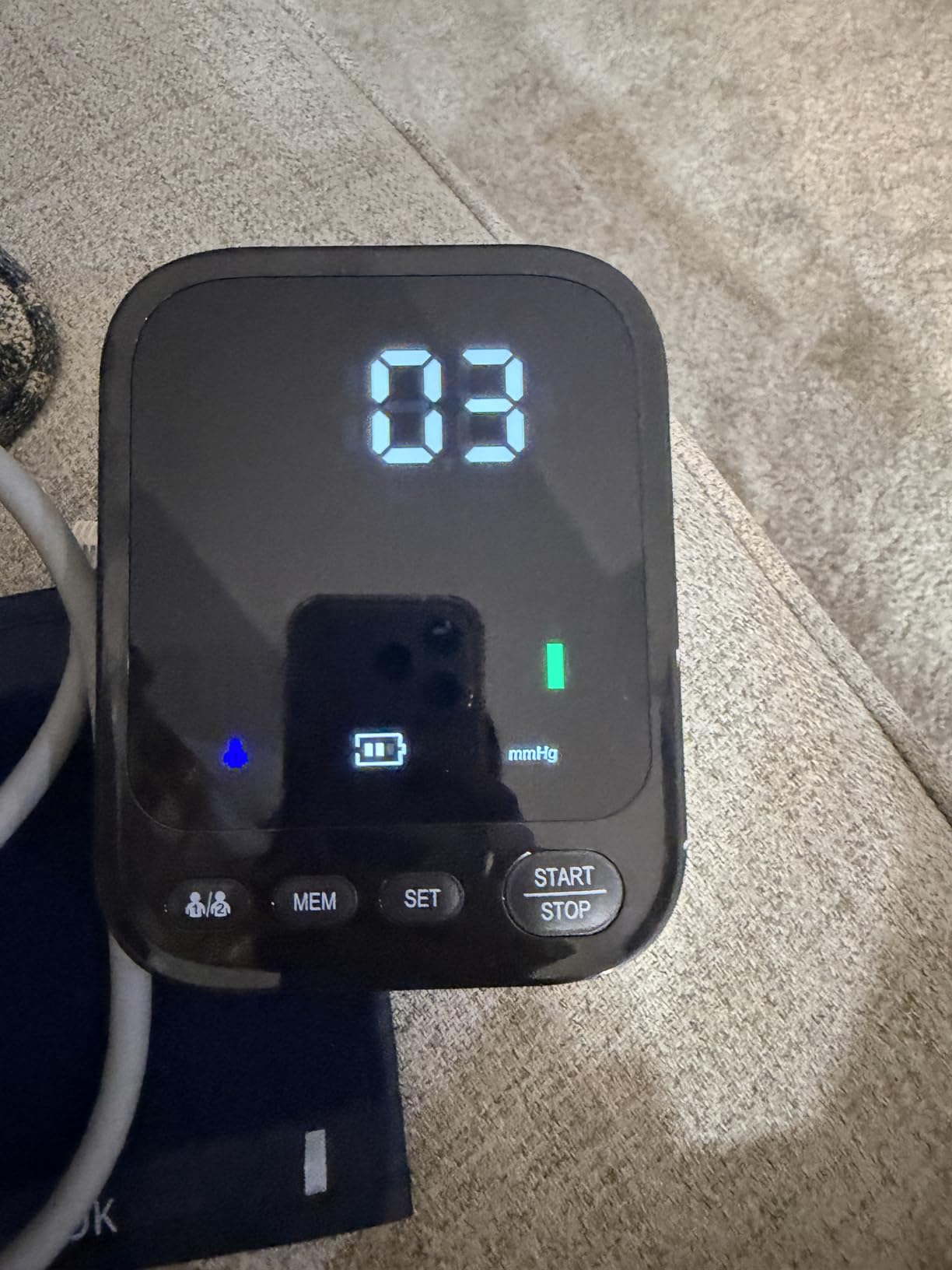 Blood Pressure Machine, Automatic Upper Arm Blood Pressure Monitor with 2x199 readout, 4.5 inch Backlit Large Screen Adjustable Large Cuff 9 to 17 inches - arrhythmia and Home Hypertension Detector customer photo 2