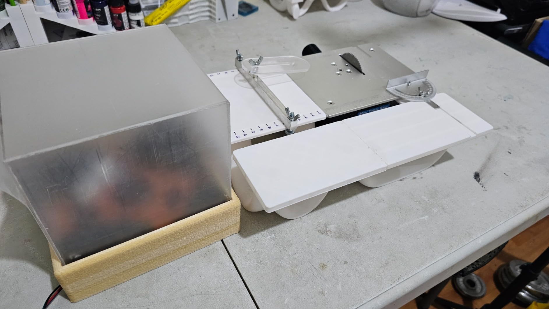 Mini Table Saw, RTOVZON 96W Mini Desktop Electric Saw Cutter 7.1