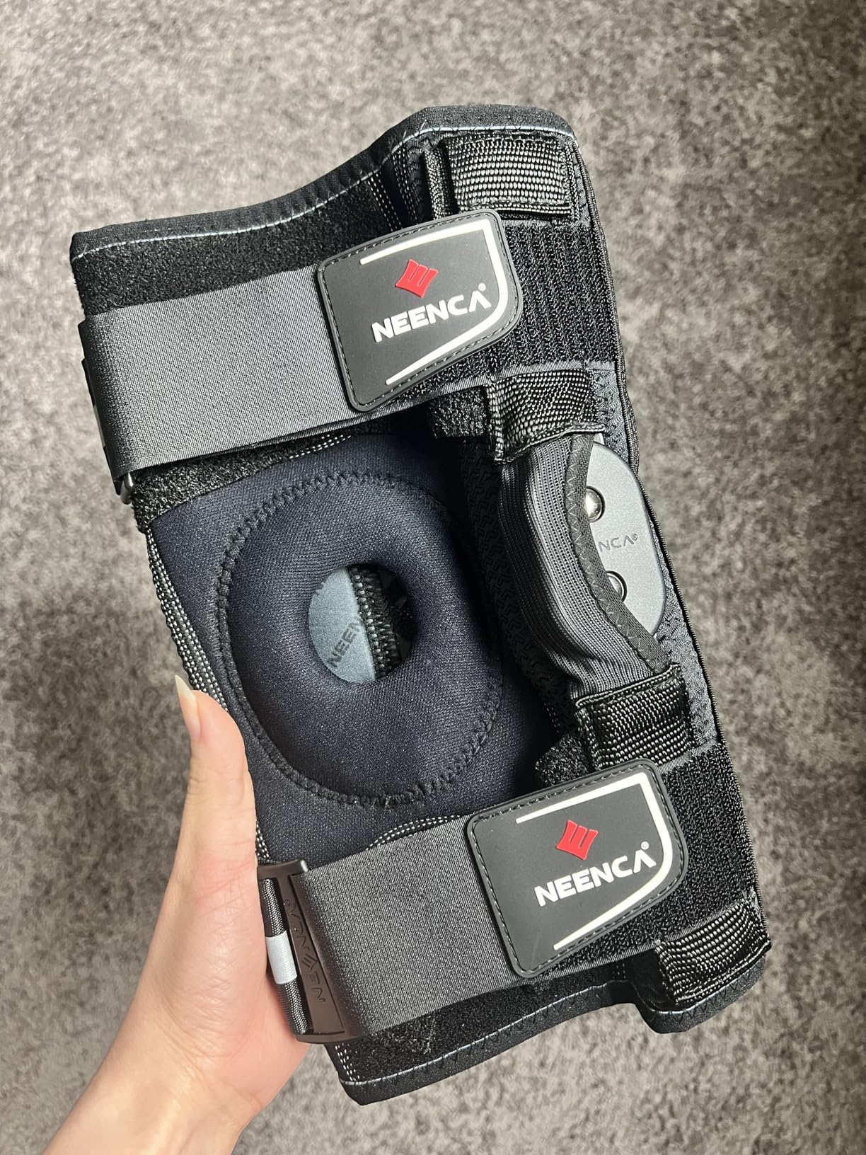 NEENCA Professional Knee Brace for Knee Pain, Hinged Knee Support with Patented X-Strap Fixing System, Medical for Pain Relief, Arthritis, Meniscus Tear, ACL, PCL, MCL, Runner, Sport - FSA/HSA Eligible customer photo 2
