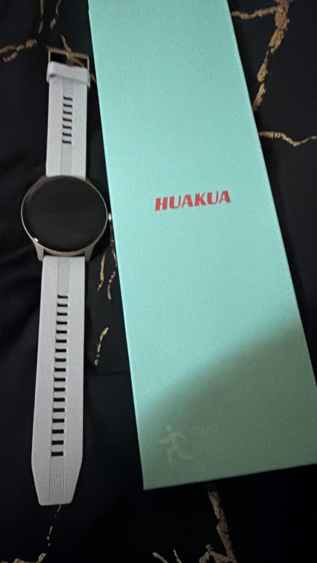 HUAKUA Smart Watches for Women Men (Answer/Make Calls) Compatible with iPhone/Android Phones, Round Smartwatch Fitness Tracker with Heart Rate Monitor Sleep/Steps Tracker Waterproof (Starlight/Gold) customer photo 2