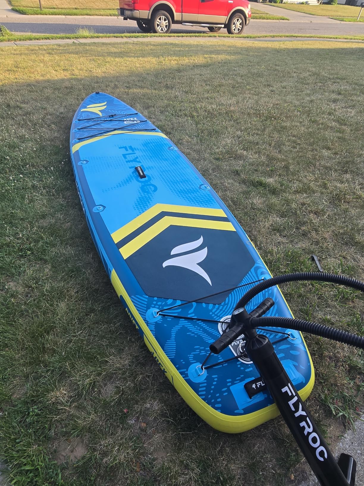 11'6x35'' Extra Wide Inflatable Paddle Board, 450lb Capacity Stand Up Paddle Board for Adults (x3), Stable Inflatable SUP, All Skill Levels, 3 Handles, 100L Backpack, 3PCS Paddle, 5L Dry Bag customer photo 1