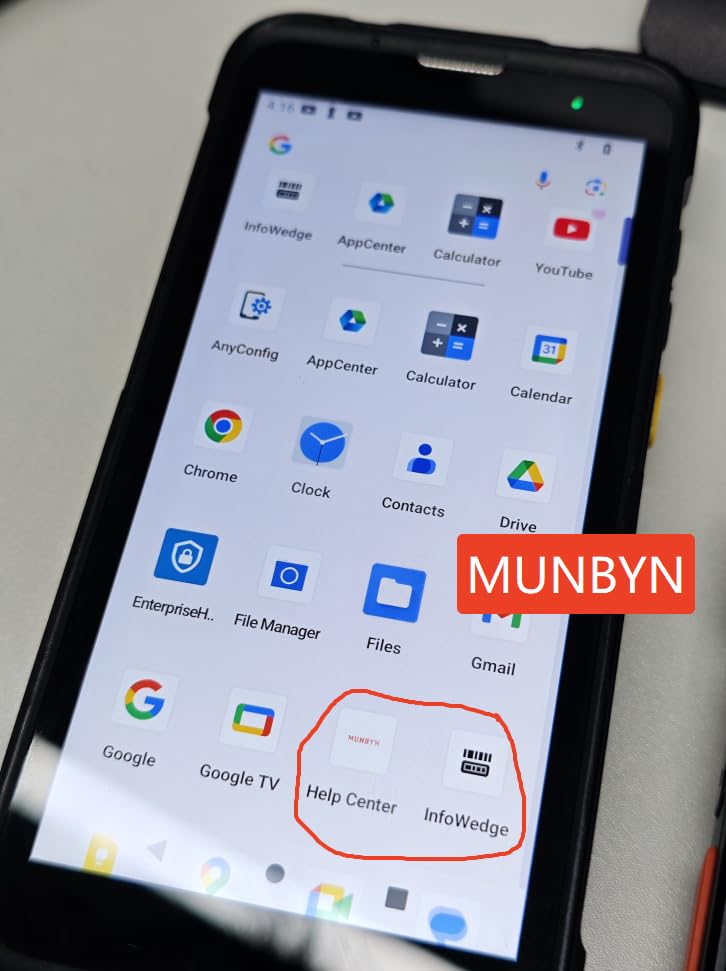 MUNBYN IPDA101P Upgraded Android 13 Barcode Scanner with Pistol Grip, Wi-Fi 6 Handheld Mobile Computer PDA 5.5