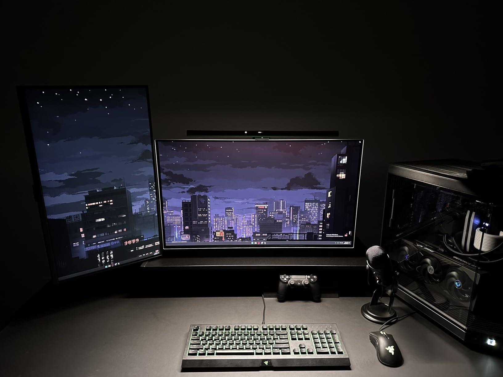 BenQ ScreenBar Pro LED Monitor Light Bar (Black) - Ultrawide Lighting, Motion Sensor, Adjustable Brightness/Color Temperature, Eye-Care USB-C Monitor lamp, No Glare, Curved Monitors customer photo 1