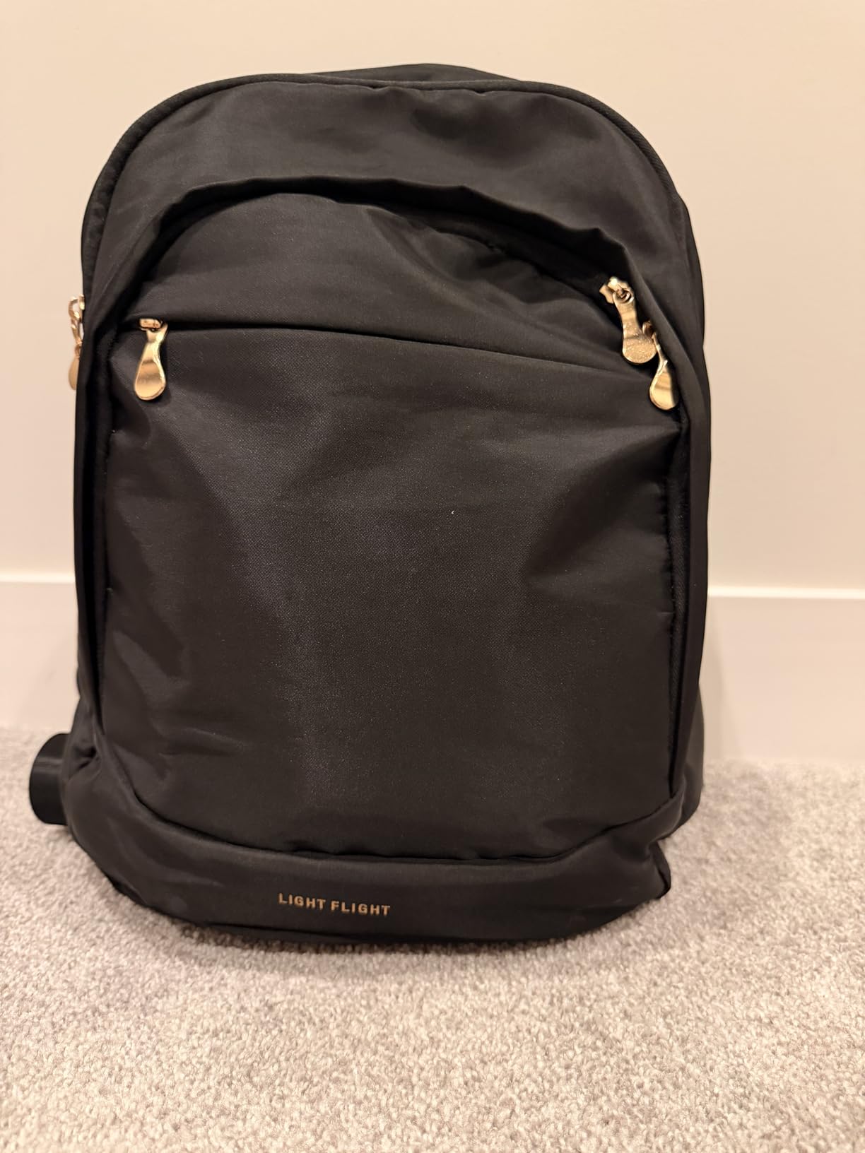 LIGHT FLIGHT Travel Laptop Backpack Women, 17.3 Inch Laptop Backpack with USB Charging Hole, Water Resistant College Bookbag, Black Computer Backpacks for Work, champagne customer photo 2