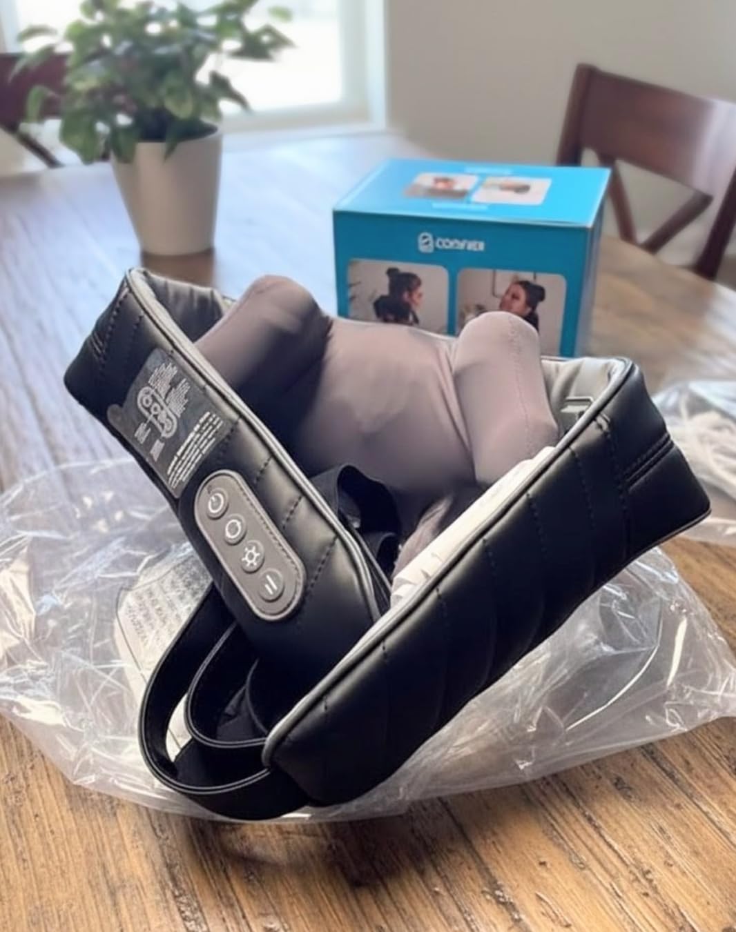 COMFIER Cordless Neck Massager with Heat, 4D Kneading Shiatsu Neck and Shoulder Massager Deep Tissue, Hands-Free Straps, FSA Eligible HSA customer photo 1