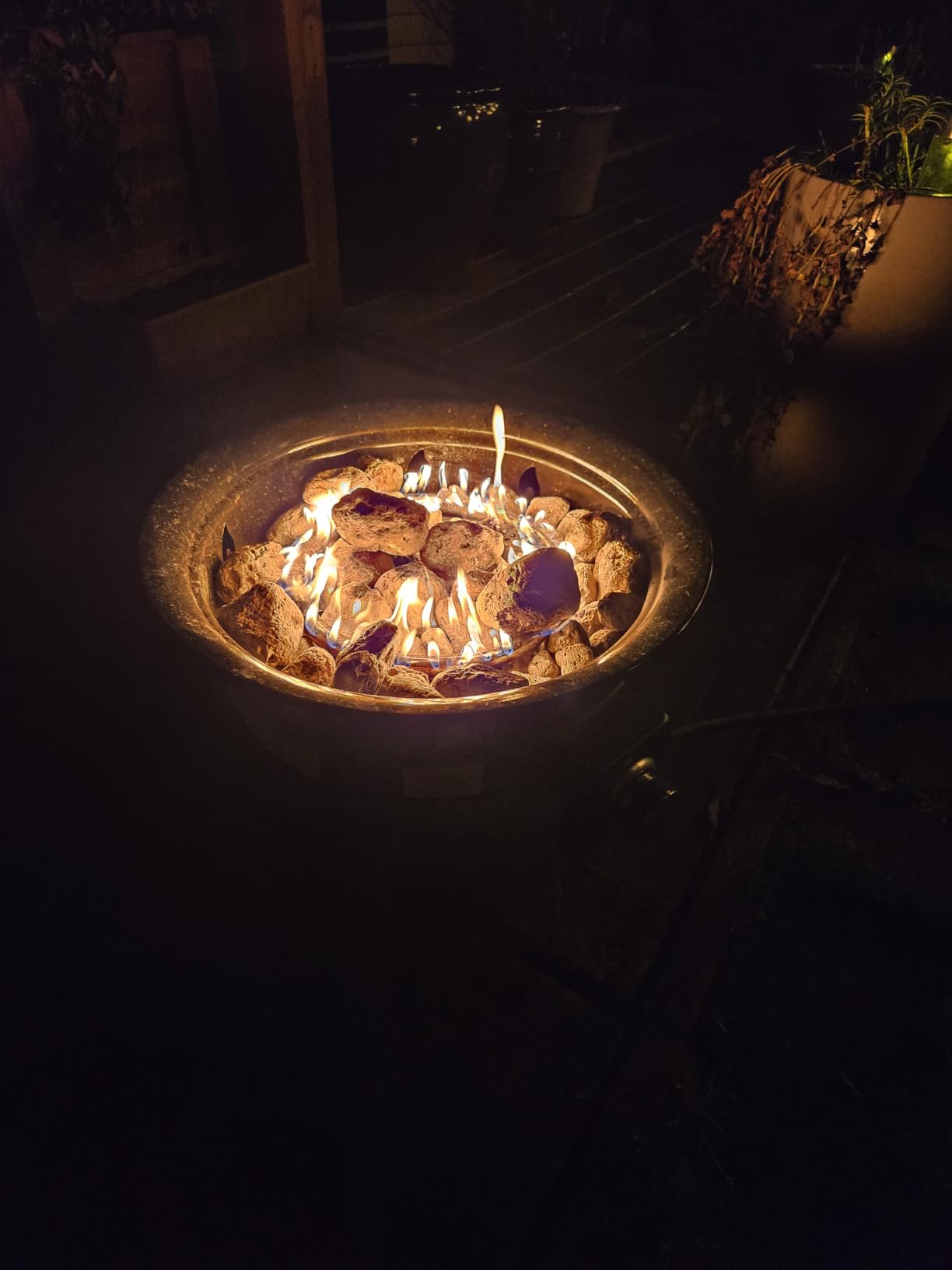 Ciays Large Propane Fire Pit 24 Inch, Gas Fire Pit with Grill Grate, Folding Legs, Hose Hooks, Propane Tank Holder, Cover & Carry Strap, Portable Outdoor Fire Pit for Camping, 58,000 BTU customer photo 1