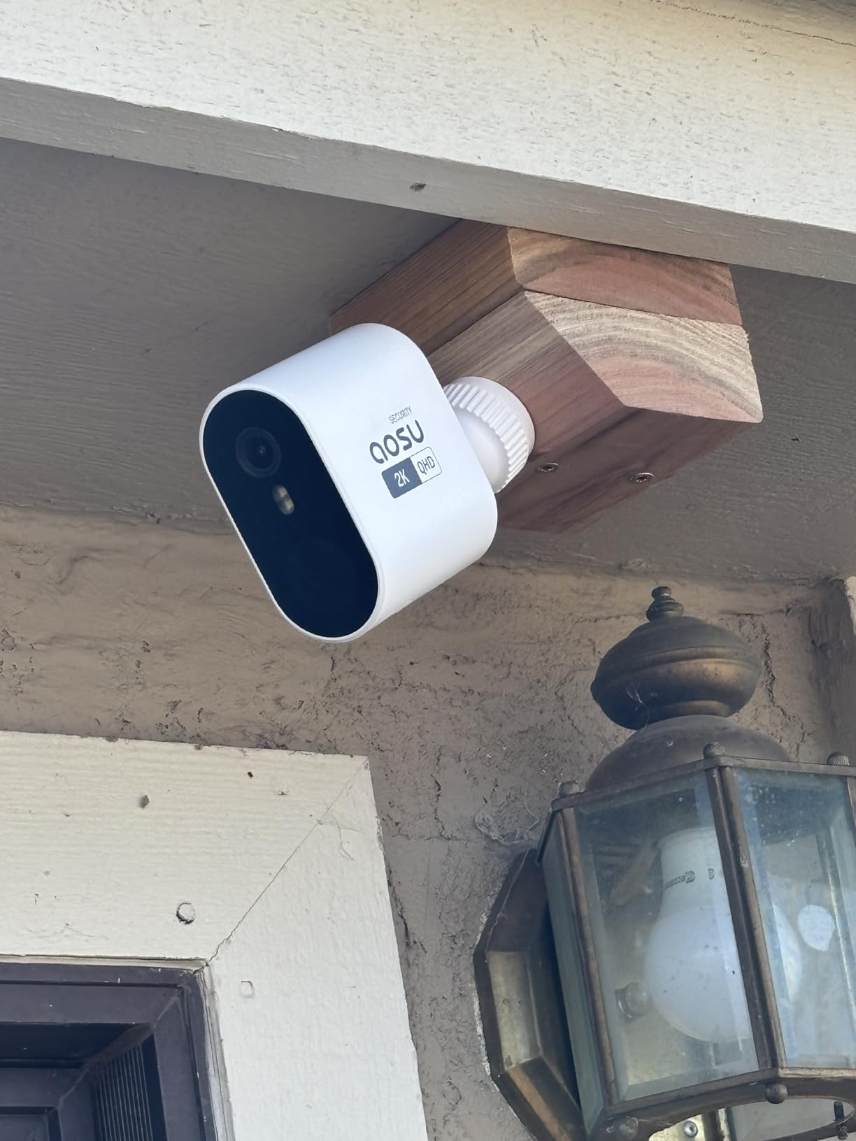 aosu Security Cameras Outdoor Wireless, 4-Cam-Kit, 166° Ultra-Wide-Angle, Battery Powered, No Subscription Required, Home Security Cameras System with 2K Color Night Vision, Spotlight, Motion Alert customer photo 1