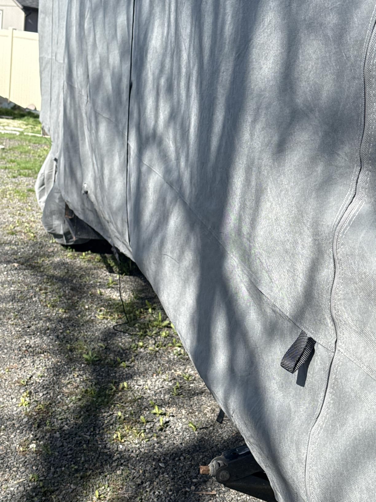 RVMasking Travel Trailer RV Cover 15-18ft, 7 Layers Extra-Thick Camper Cover Waterproof Windproof for Toy Hauler with 4 Tire Covers & Tongue Jack Cover, Durable Trailer Cover for RVs, Medium Gray customer photo 1