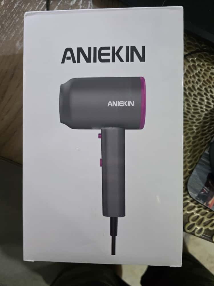 ANIEKIN Hair Dryer, 1875 Watts Fast Drying Blow Dryer with Diffuser and Concentrator, Compact Lightweight Hair Dryer for Women and Men customer photo 2