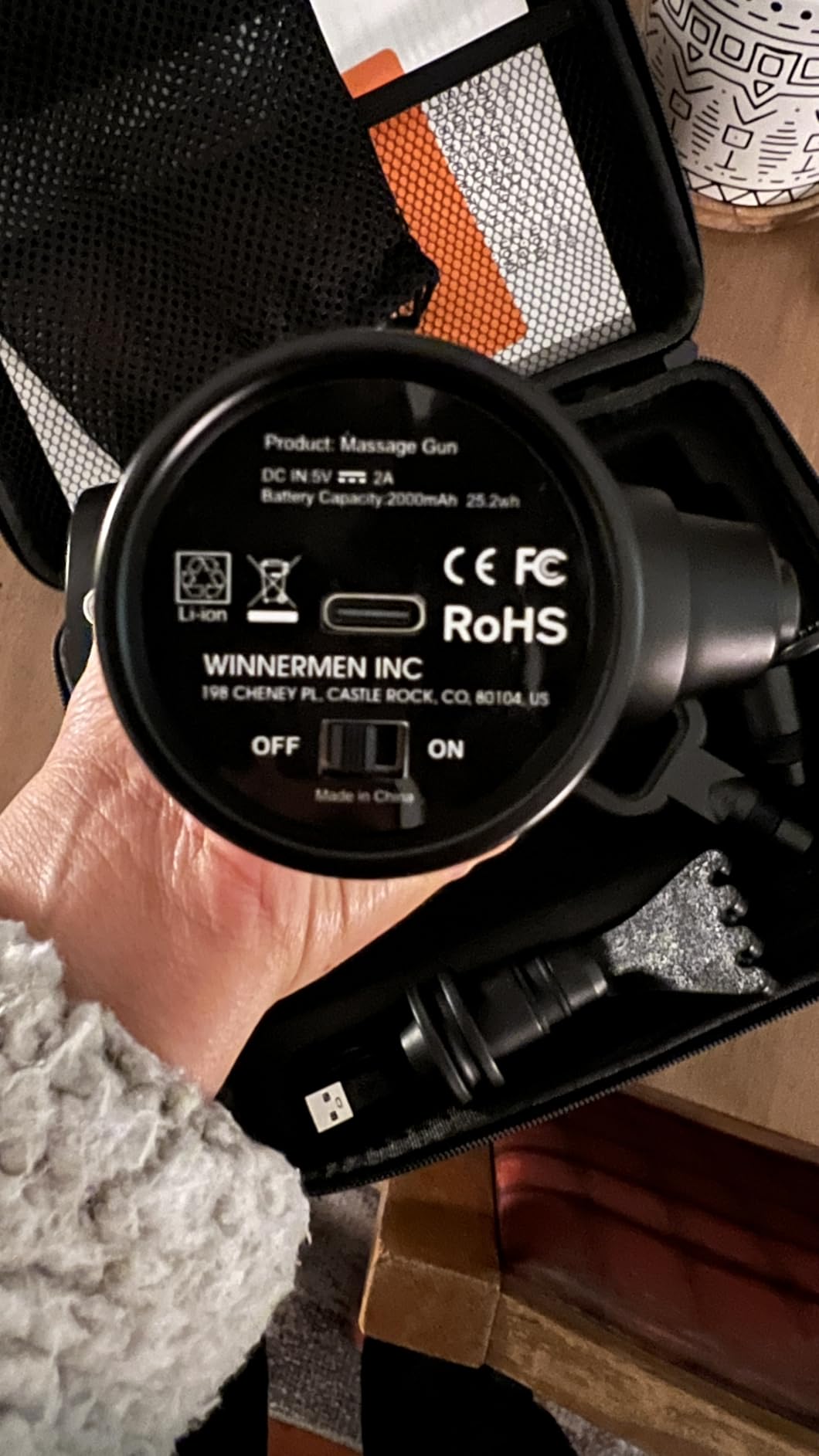 cotsoco Massage Gun Deep Tissue, Muscle Massage Gun with 9 Attachment Heads 20 Speeds & Silent Brushless Motor for Pain Relief, Handheld Percussion Back Massager Gun for Athletes (Black) customer photo 2