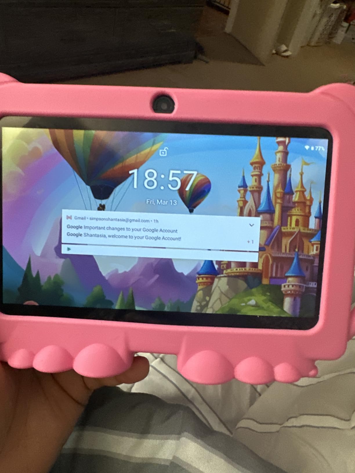 Kids Tablet 7 inch Android 12.0 for Toddler, 4GB RAM 32GB ROM Bluetooth IPS Screen Parental Control Dual Camera Shockproof Case for Educational Games customer photo 1