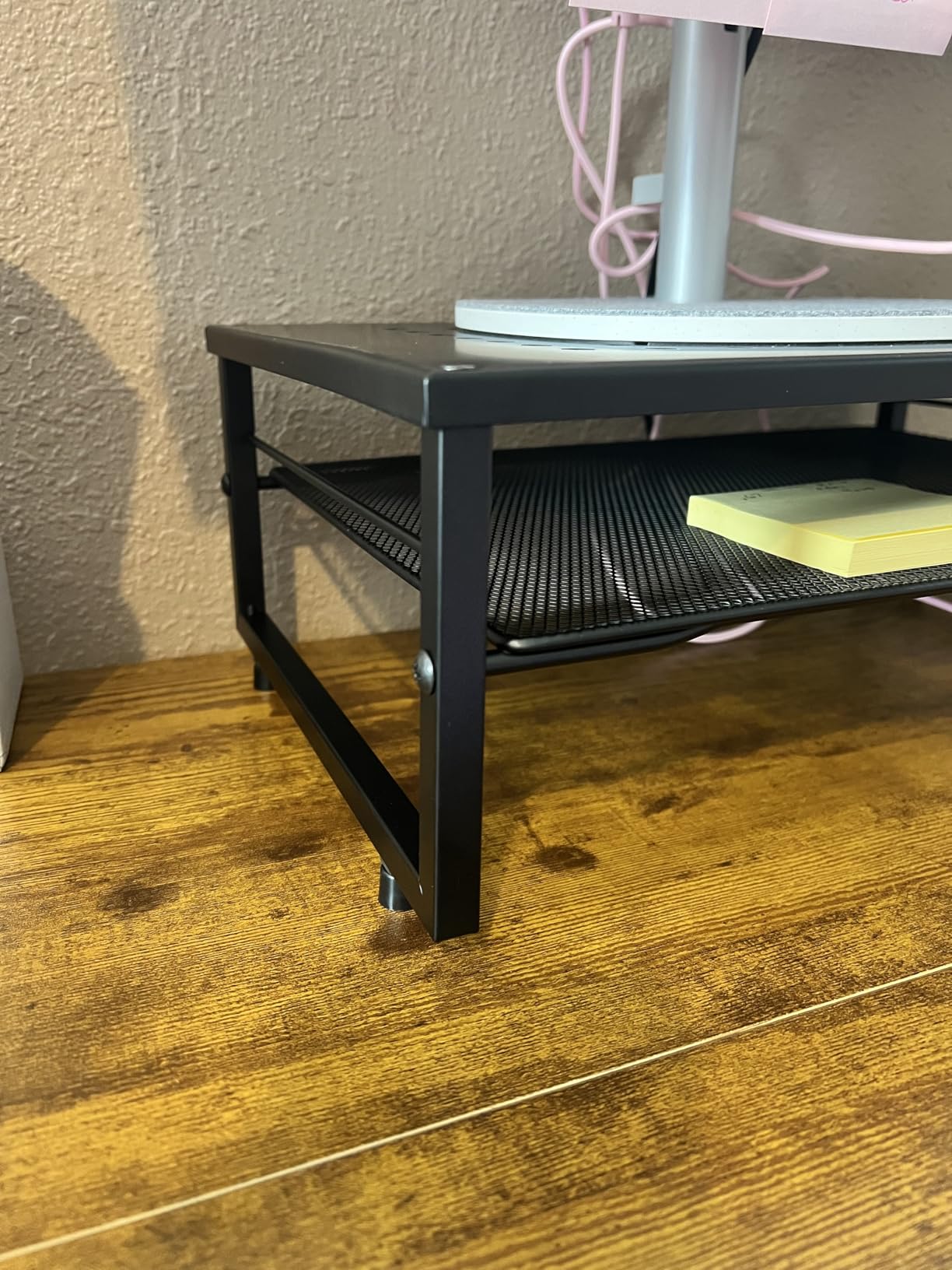 gianotter Desk Organizers and Accessories, 2-Tier Metal Monitor Stand Riser, Desk Organizer for Monitor, Office Desk Storage Organizer for Office Supplies (Black) customer photo 2