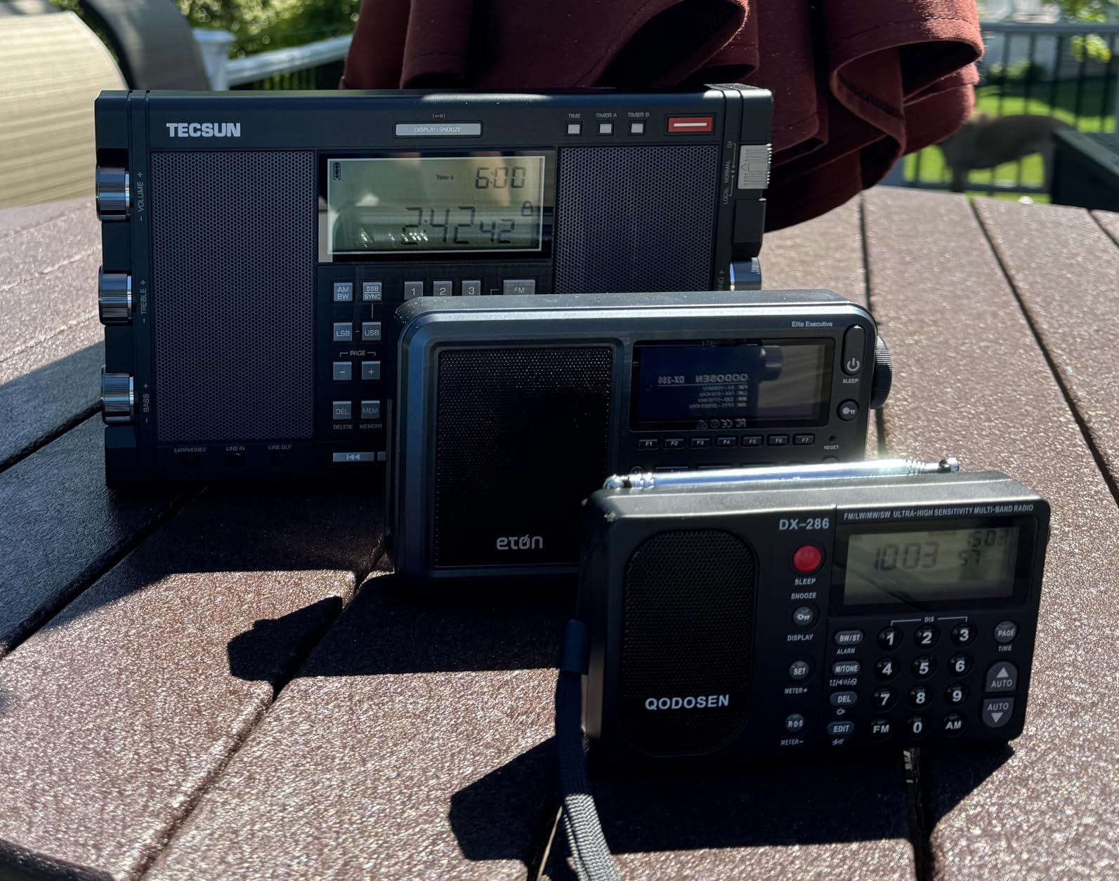 QODOSEN DX-286 Portable Radio, with TEF6686 Automotive Chip, LW, AM, FM, Shortwave, Data System (RBDS/RDS), Antenna Attenuator, Antenna Switch, AMP Switch, 1000 Presets, Tone Switch, Clock/UTC/Alarm/Sleep customer photo 1