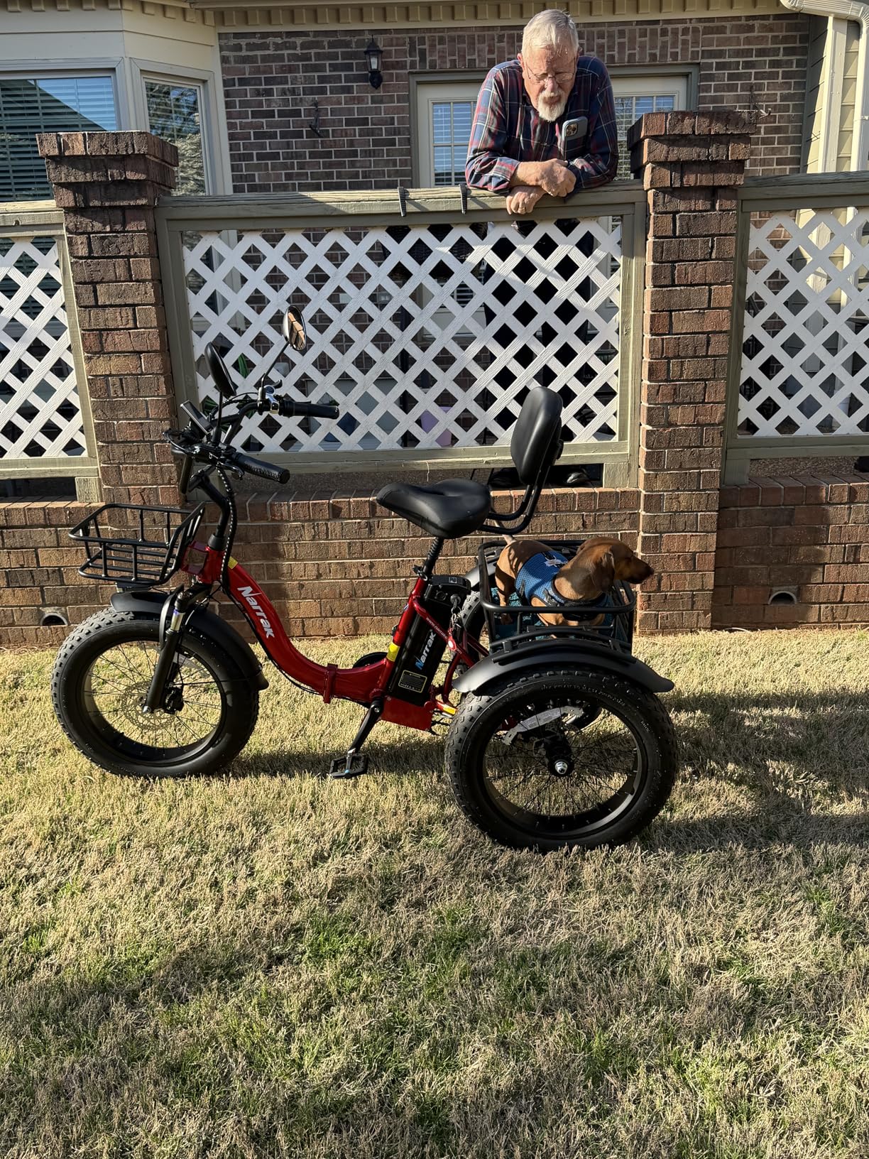 Electric Tricycle for Adults, Fat Tire Folding Electric Trike, 3 Wheels Electric Bicycle Bikes, Peak 1350W Step-Thru Etrike with Removable Battery and Large Basket for Women Men customer photo 1