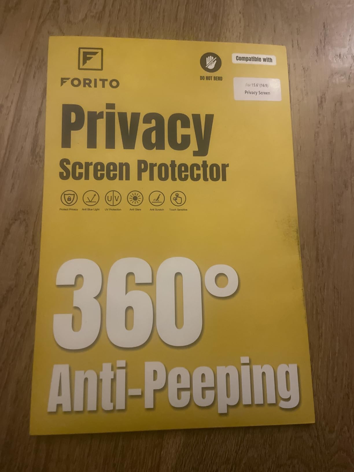 F FORITO 15.6 Inch Laptop Privacy Screen Protector, 360° Anti Peeping and Anti Glare Laptop Privacy Shield customer photo 1