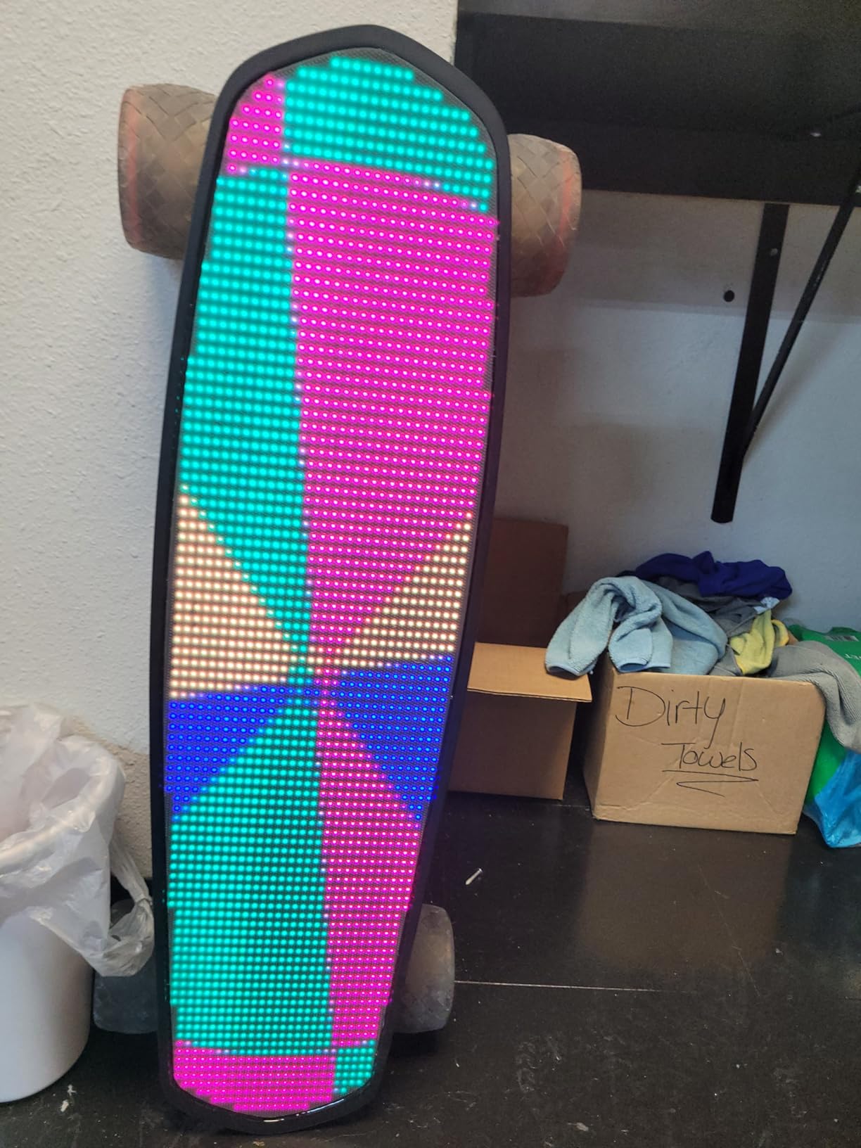 LED Electric Skateboard with Remote, Dual 600W Motors, Swappable Battery, Up to 28 MPH, 12-25 Miles Range, 4 Speed Modes, Electric Longboard for Adults & Beginners customer photo 1