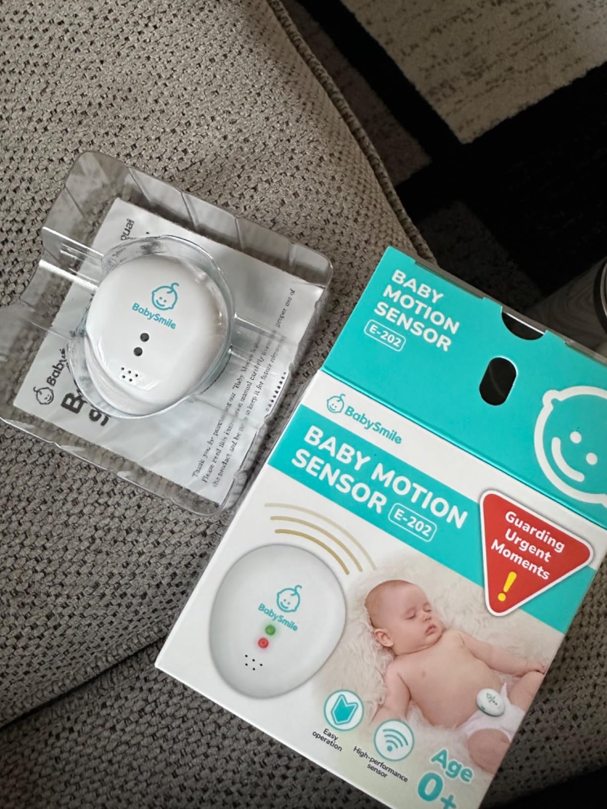 BabySmile E-202 Baby Movement & Sleep Monitor | Motion Sensor with Safety Alerts, Arousal Vibration & Portable Clip-On Design | Smart Baby Sleep Support (White) customer photo 1