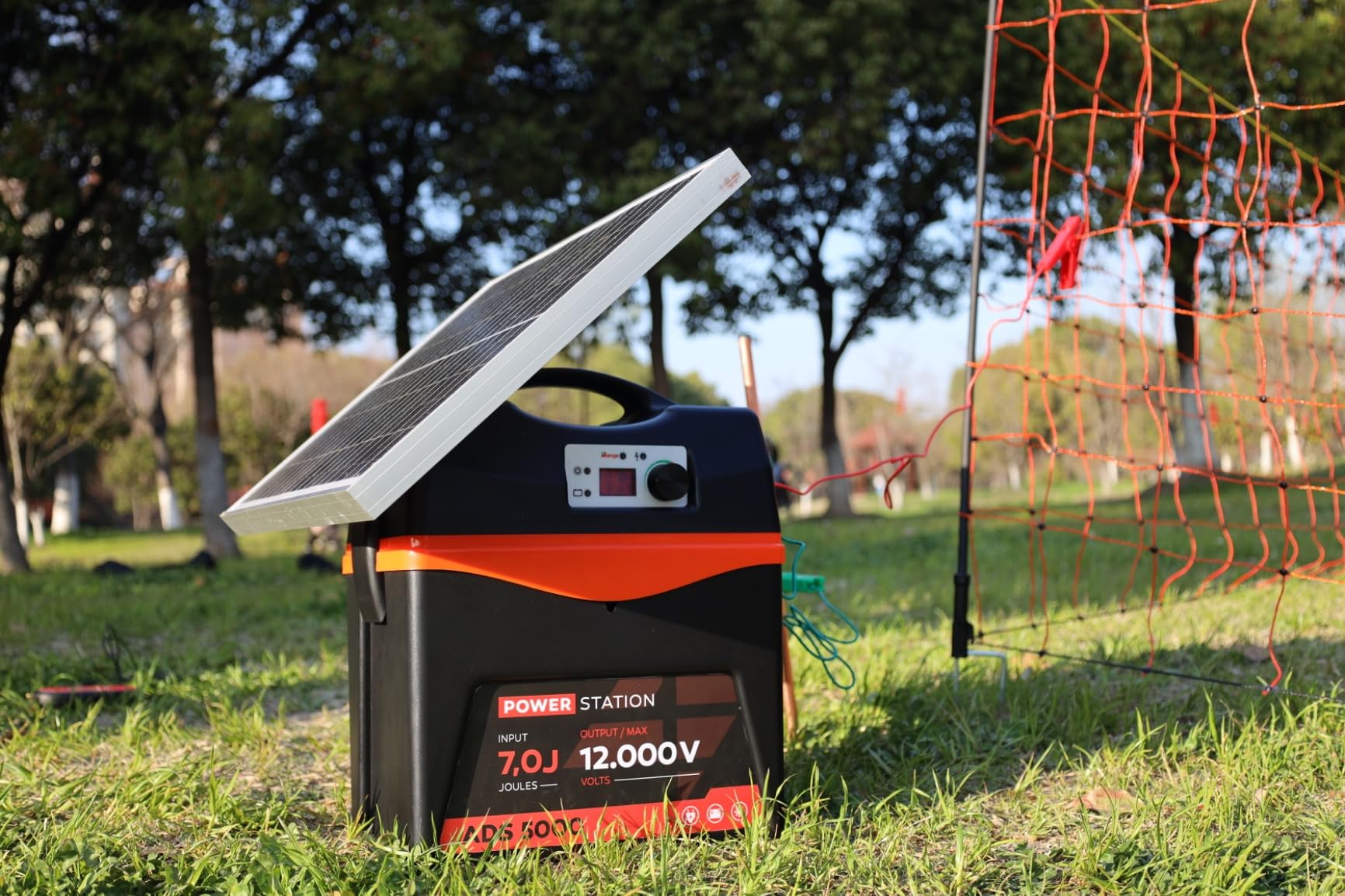 Solar Electric Fence Charger - 9 Joule Fence Energizer 25W Solar Panel Fence Energizer 12V Battery 120Miles Range customer photo 1