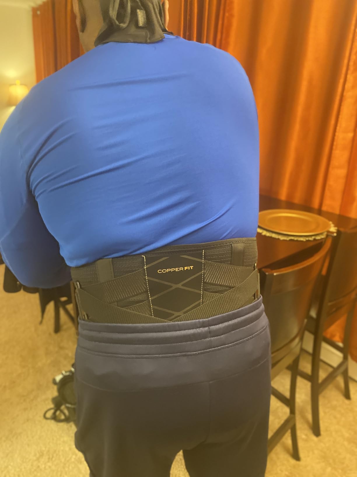 Copper Fit X-Back Brace for Lower Back Pain, Lumbar Support, Herniated Disc, Sciatica, Arthritis - Adjustable, Breathable Design - for Men and Women (Large/XLarge) customer photo 1