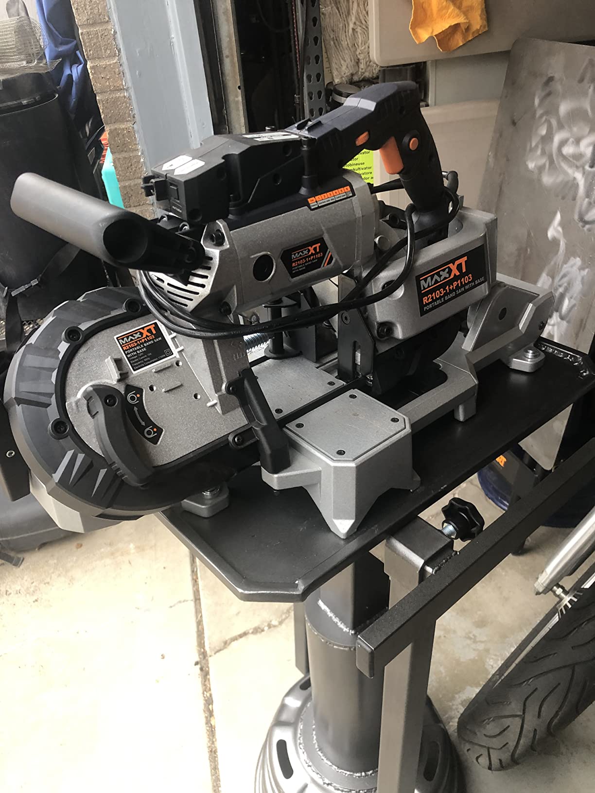 MAXXT Bandsaw with Table Saw, 10 Amp 5 Inch Deep Cut Band Saw with Lightweight Aluminum Base, Variable Speed Handheld with Wheels customer photo 2