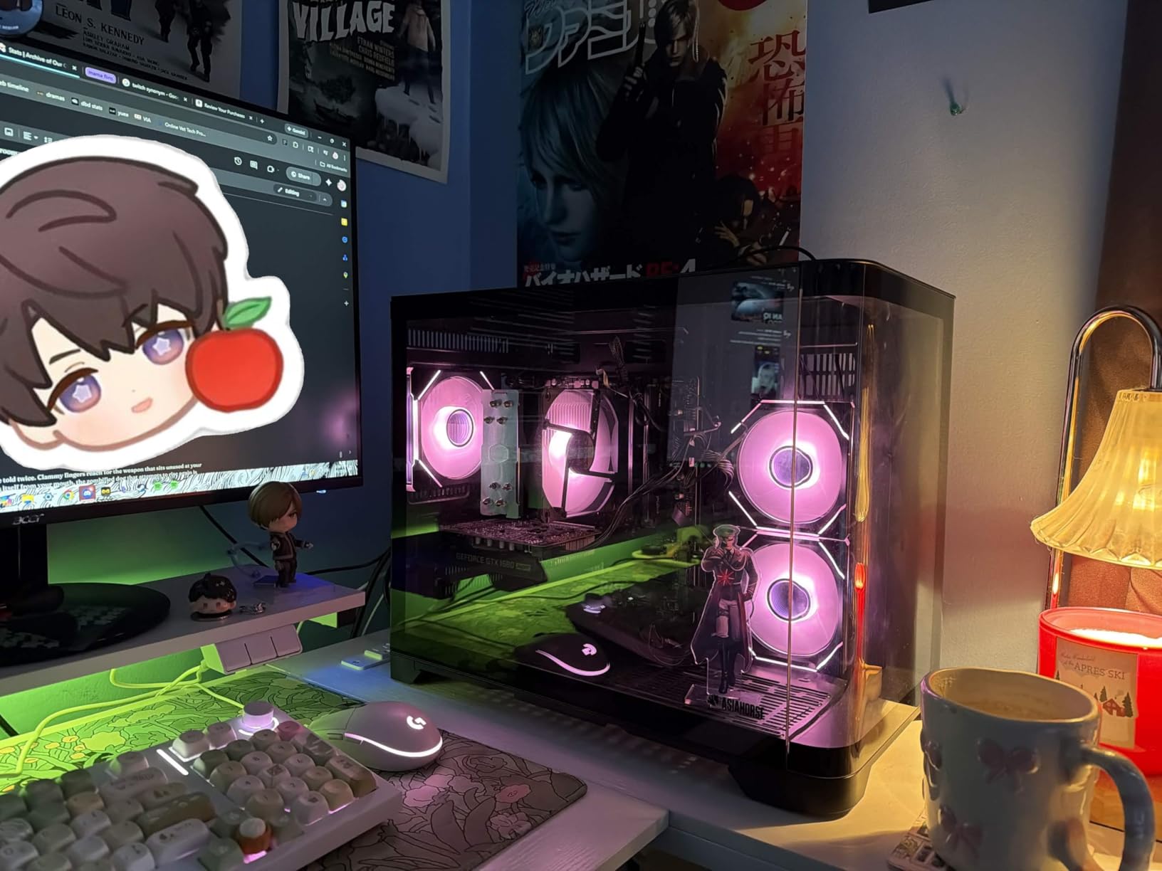 AsiaHorse Pegasus Micro ATX PC Case Dual Chamber 270 Degree Full View Tempered Glass Huge Space MATX Gaming PC Case-360mm Radiator, RTX 40 Compatible, High Airflow Full-Tower MATX Computer Cases-Black customer photo 1