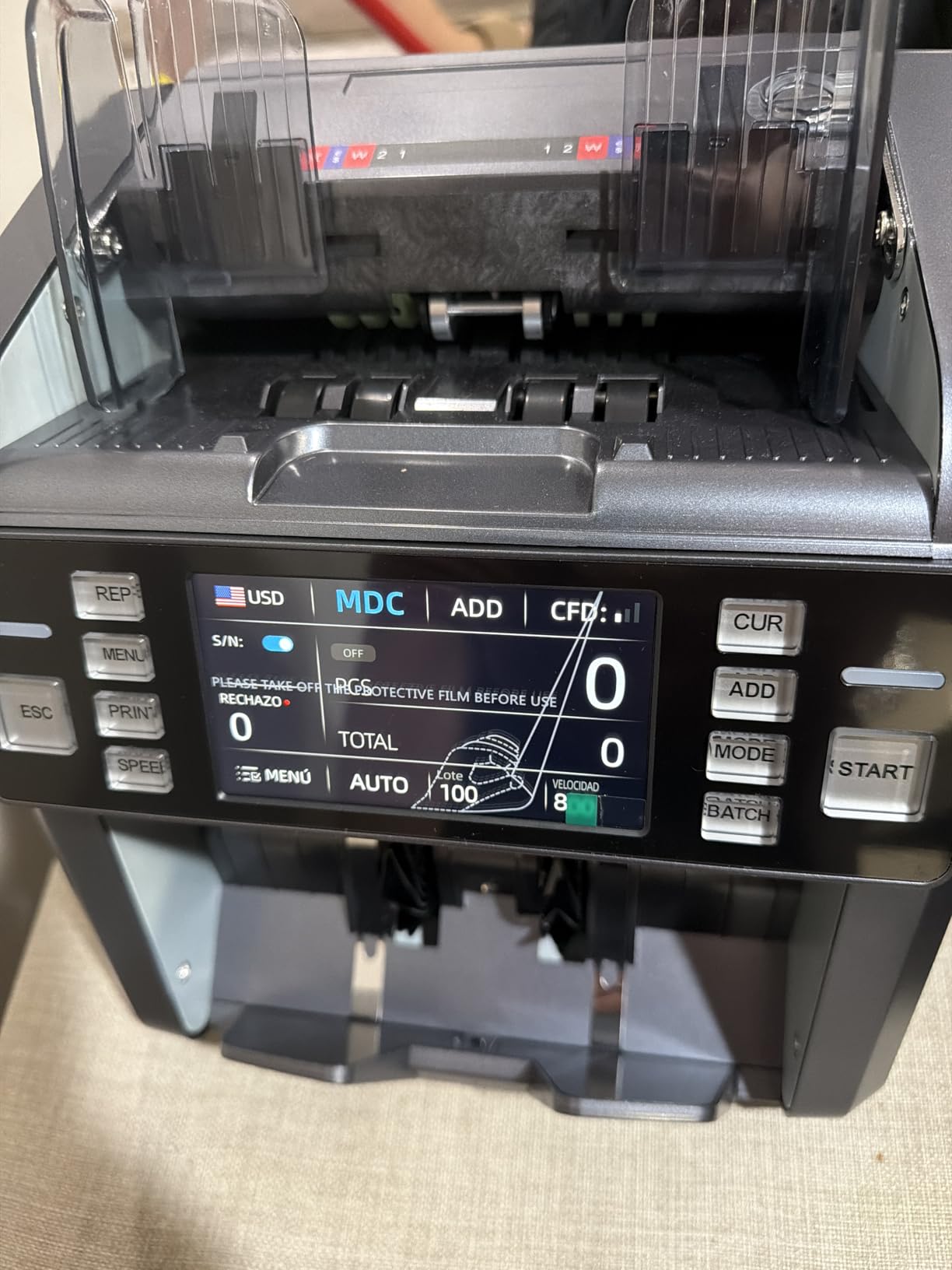 Aneken Mixed Denomination Money Counter with Counterfeit Detection, Touch Screen, and 2CIS/UV/MG/IR/DD/DBL/HLF/CHN, Value and Mixed Counting for Accurate Cash Counting customer photo 1