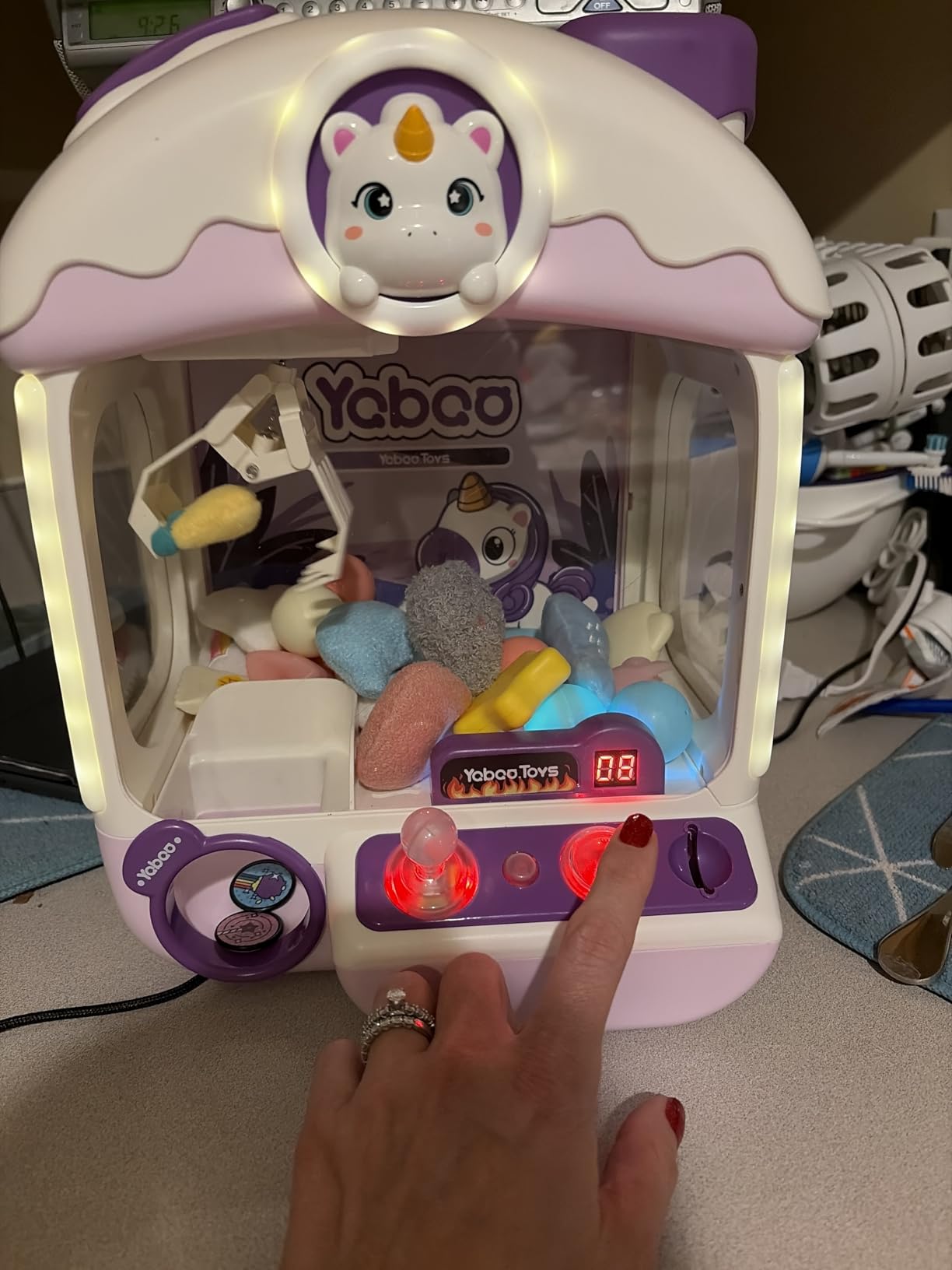 64 PCS Large Claw Machine for Kids Dinosaur, Vending Machine Toys for Boys 5 6 7 8 Year Old, Candy and Prize Electronic Dispenser Game customer photo 1