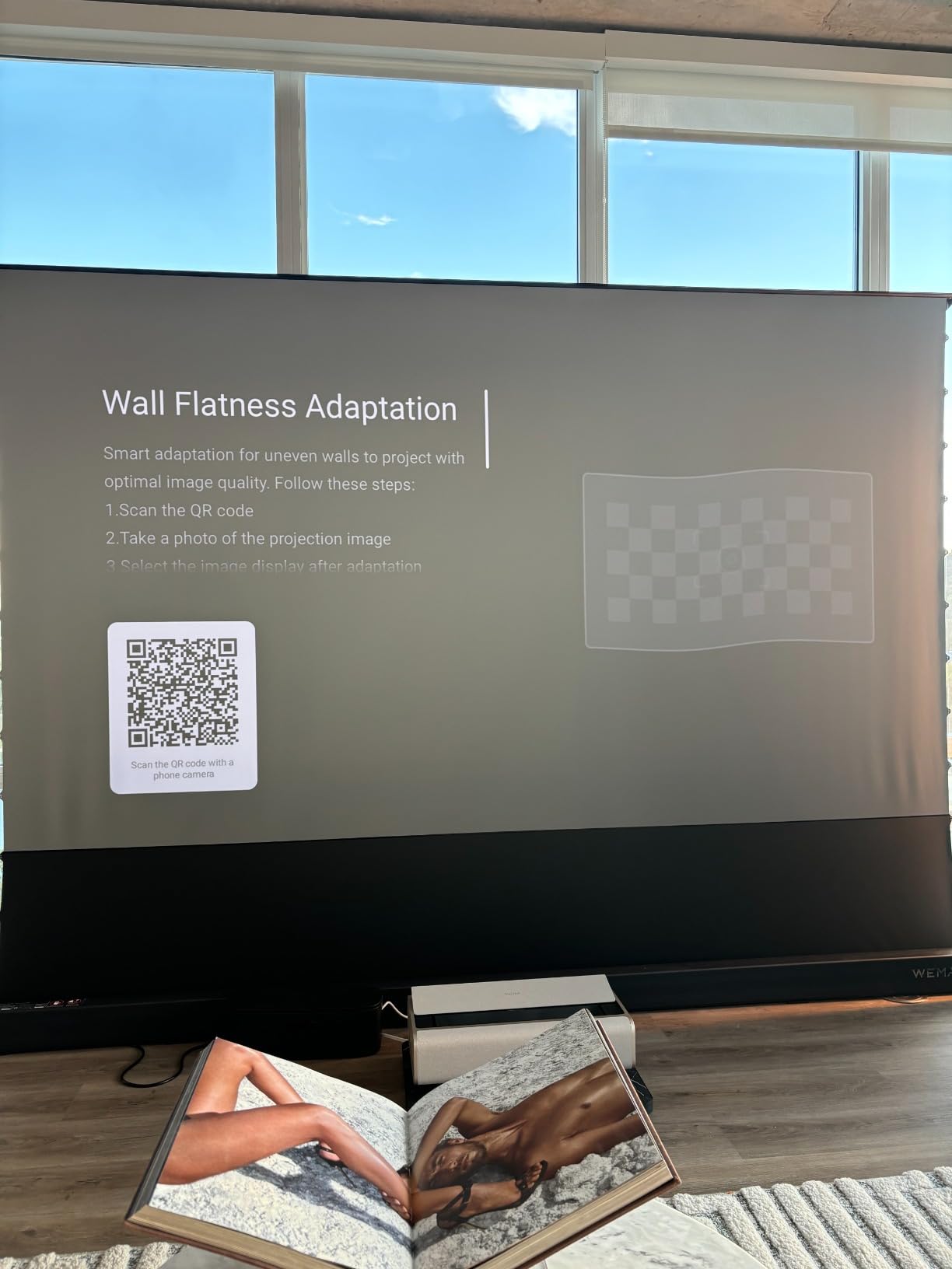 XGIMI AURA Series UST Laser Projector, Dolby Vision, IMAX Enhanced, 1,000,000:1 Dynamic Contrast Ratio, 0.177:1 Throw Ratio, Harman Kardon, 2300 Lumens AURA 2 ATV White customer photo 2