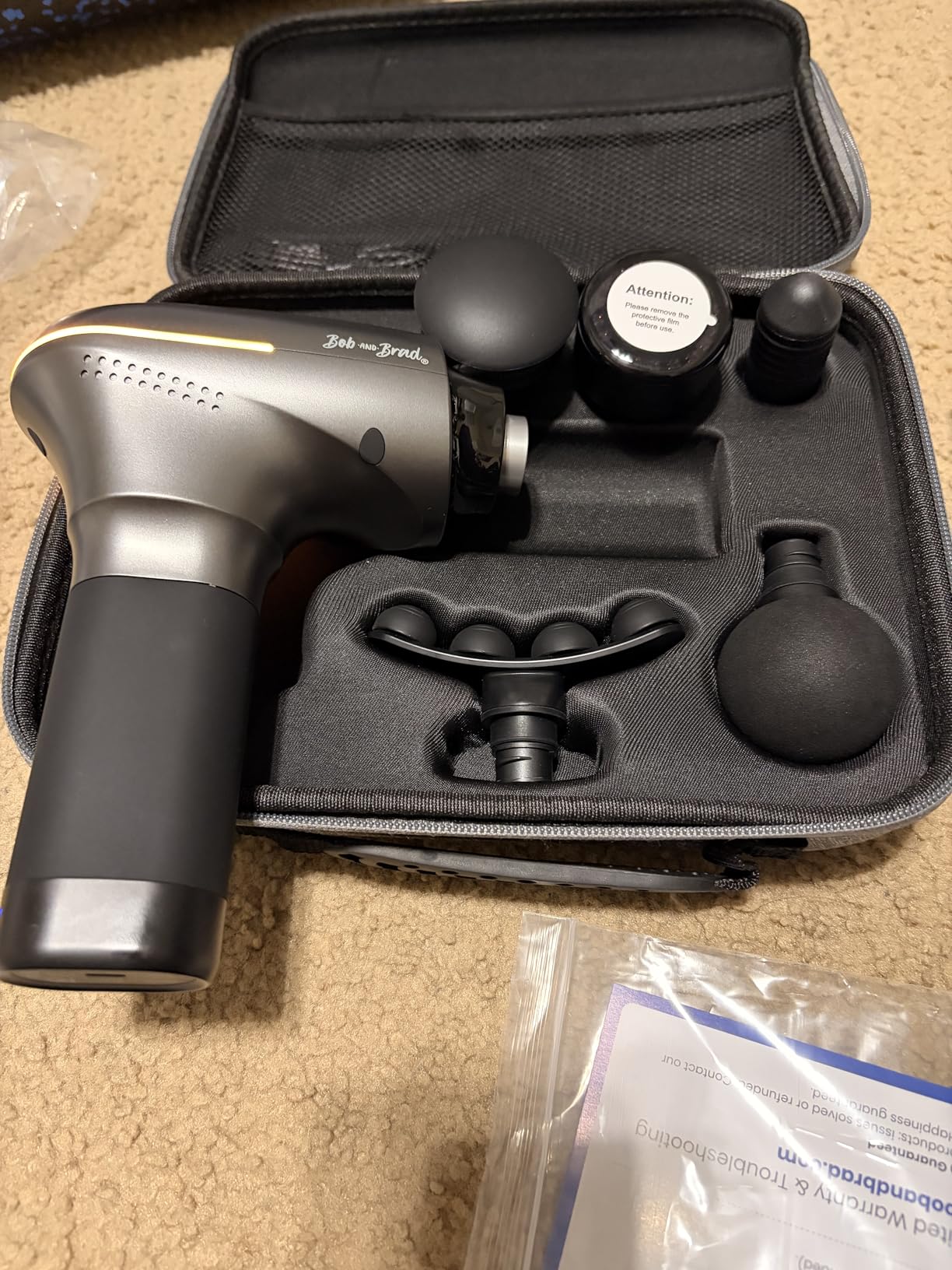 BOB AND BRAD A2 Pro Massage Gun with Heat and Cold Therapy, FSA-HSA Eligible Professional Percussion Massage Gun Deep Tissue for Back Pain Relief, Heated Muscle Massager with Force Sensor for Athletes customer photo 2