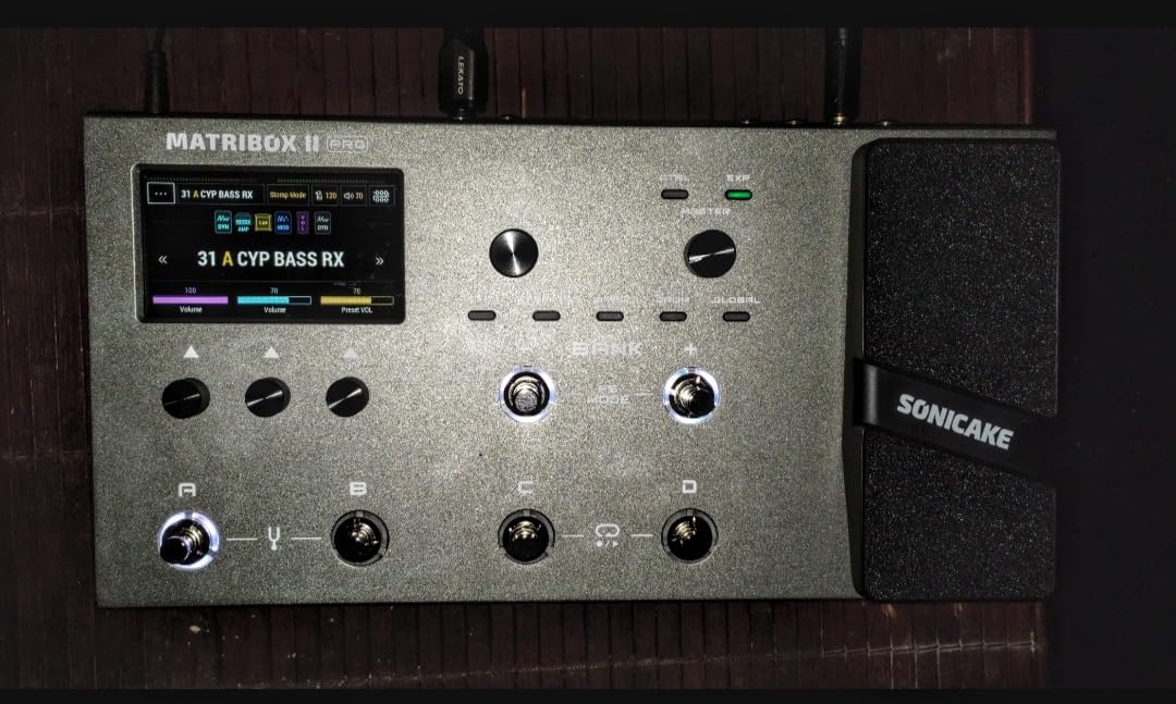 SONICAKE Matribox II Pro - Multi Effects Guitar Pedal with Expression, 240+ Built-in Guitar Effects, Amp Modeling, IR Cabinet Simulation, FX Loop, MIDI Stereo OTG USB Audio Interface Color TouchScreen customer photo 1