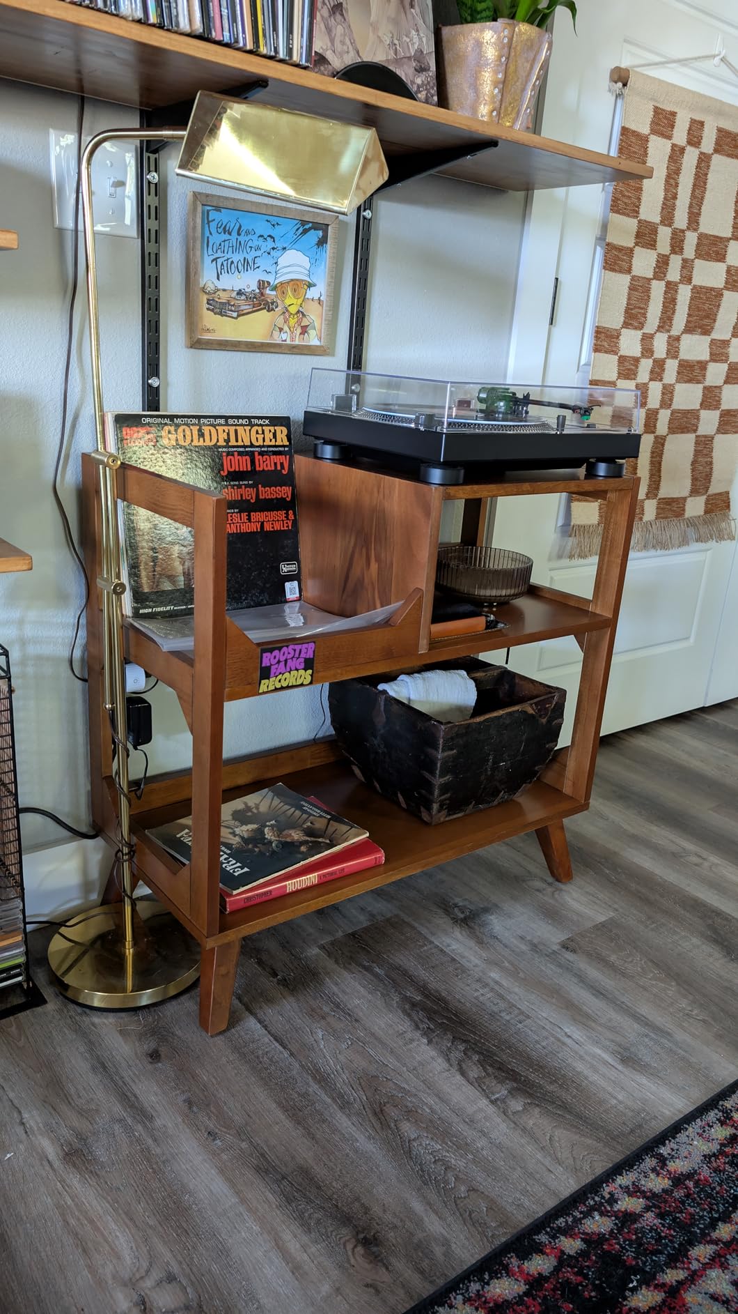 Crosley Furniture Asheville Mid-Century Modern Media Console Record Player Stand, Storage for Vinyl Records, Medium, Walnut customer photo 1