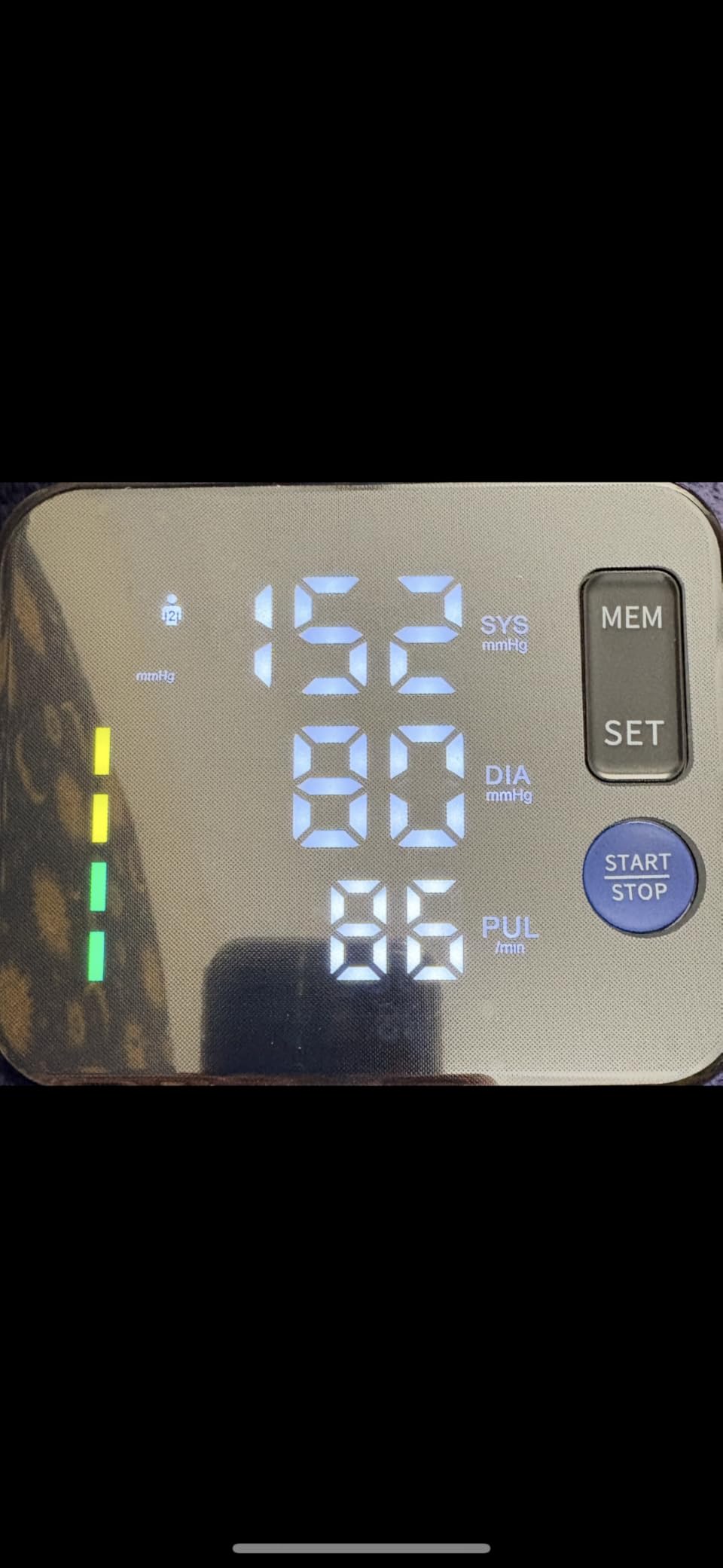 Blood Pressure Monitor Rechargeable Upper Arm Blood Pressure Monitors for Home Use Large Screen Bp Machine, 2x120 Memory, Voice Broadcast Bp Monitor (Black) customer photo 2
