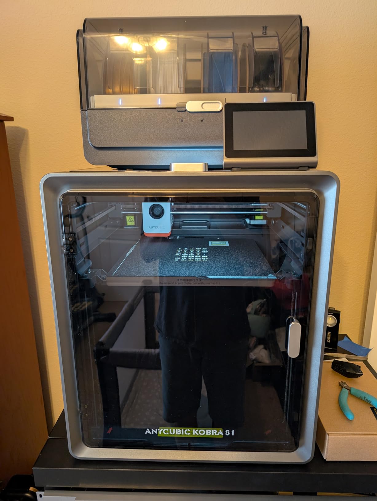 Anycubic Kobra S1 Combo Multicolor 3D Printer with Anycubic ACE PRO, 4 Multicolor, Drying and Printing at the Same Time, 600mm/s Fast Speed with 320°C Hotend, Built-in Camera 44dB Quiet 250x250x250mm customer photo 1