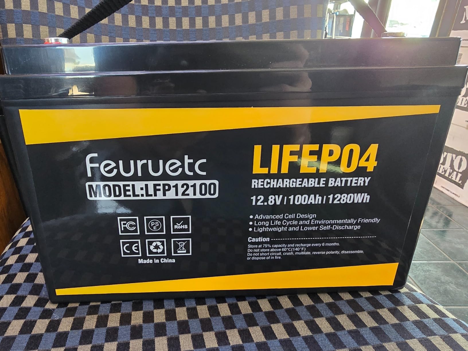 12V 100Ah LiFePO4 Solar Battery - Deep Cycle Lithium Battery for Solar Systems, Off-Grid, RV, Marine, and Backup Power with 15000+ Cycles, Lightweight, Maintenance-Free customer photo 2