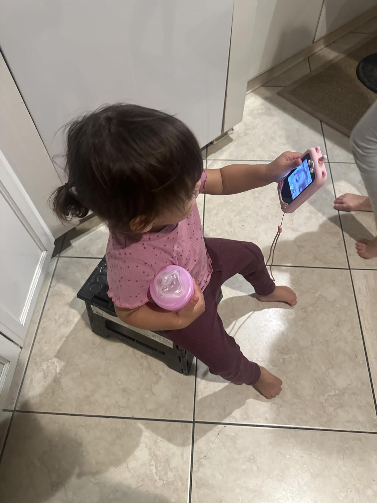 Kids Smart Phone with Dual Camera, Game & Music Player, Toddler Learning Play Toy Cell Phone, Gifts for Girls, Christmas, Birthday, Age 3-10, Light Pink customer photo 1