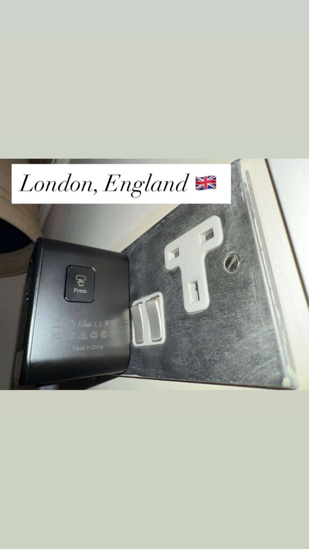 Universal Travel Adapter, International Travel Plug Adapter with 2 USB-C(PD 20W) & 1 USB-A Ports, All in One Portable Adaptor, for USA, UK, EU, AU & 224+ Countries (White) US customer photo 2