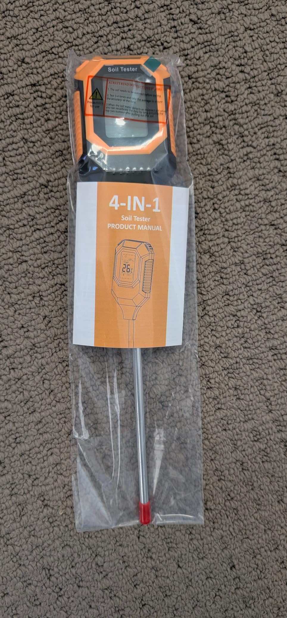 4-in-1 Soil Moisture Meter Digital PH Meter/Soil Moisture/Plant Temperature/Sunlight Intensity, Backlight LCD Display, Soil Test Meter for Garden, Lawn, Plant Care, Farm and Indoor Outdoor Plants customer photo 2